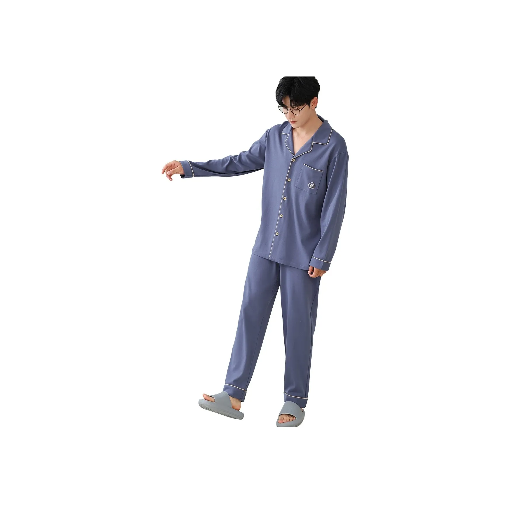 MIIOW Pajama Set Men's Nicola Blue