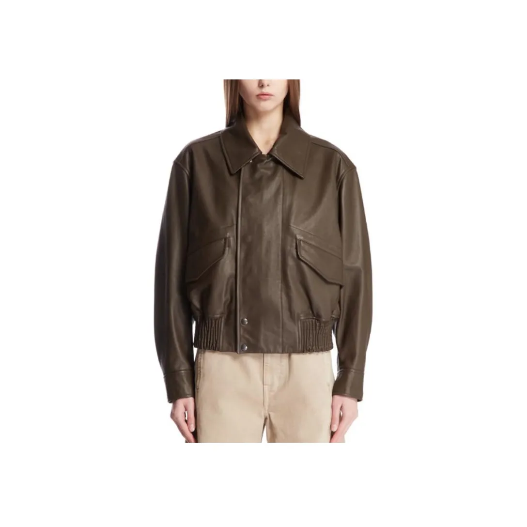 Lemaire Leather Blouson 'Mushroom'