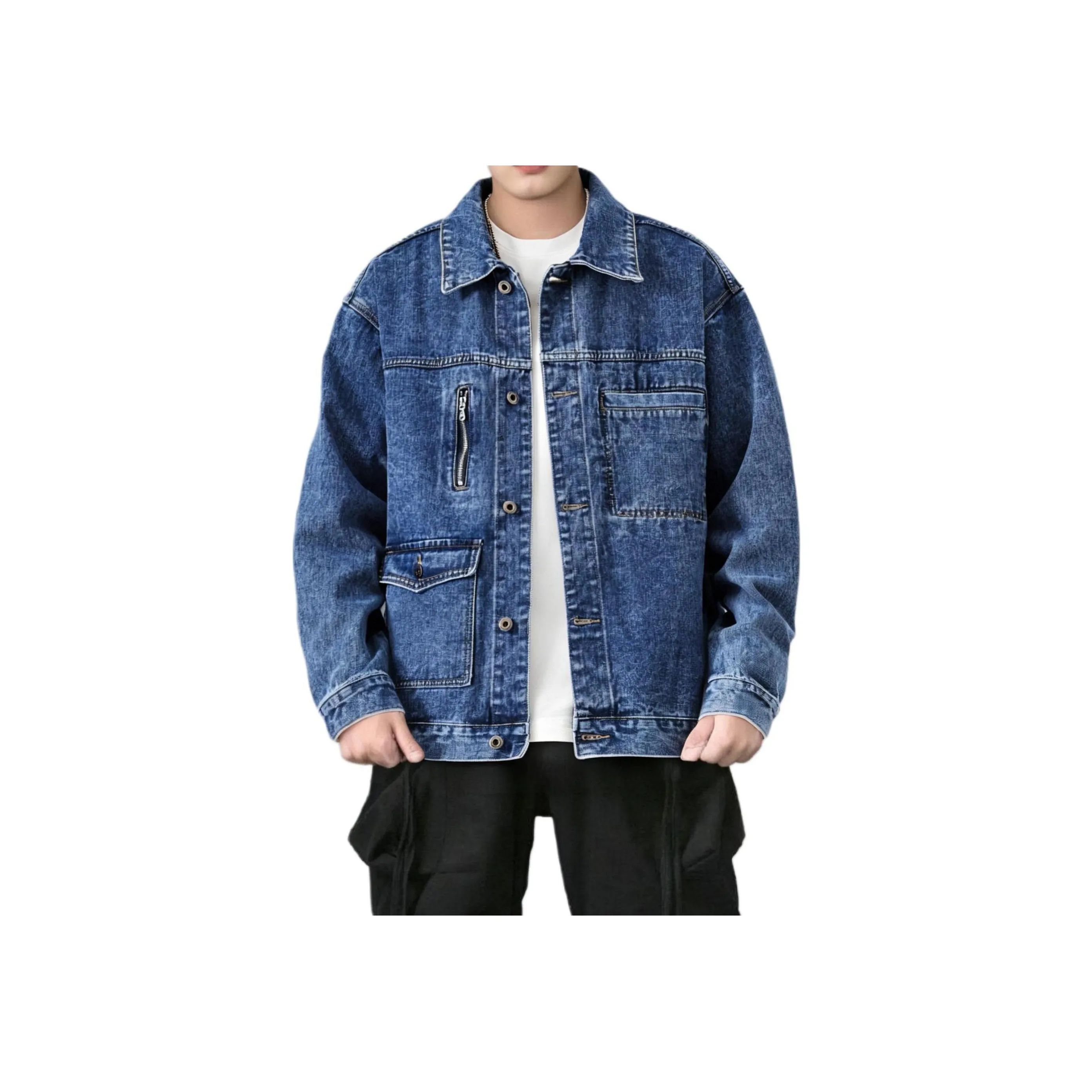 JASONWOOD Cowboy On The Run Denim Jacket Unisex Azure Blue