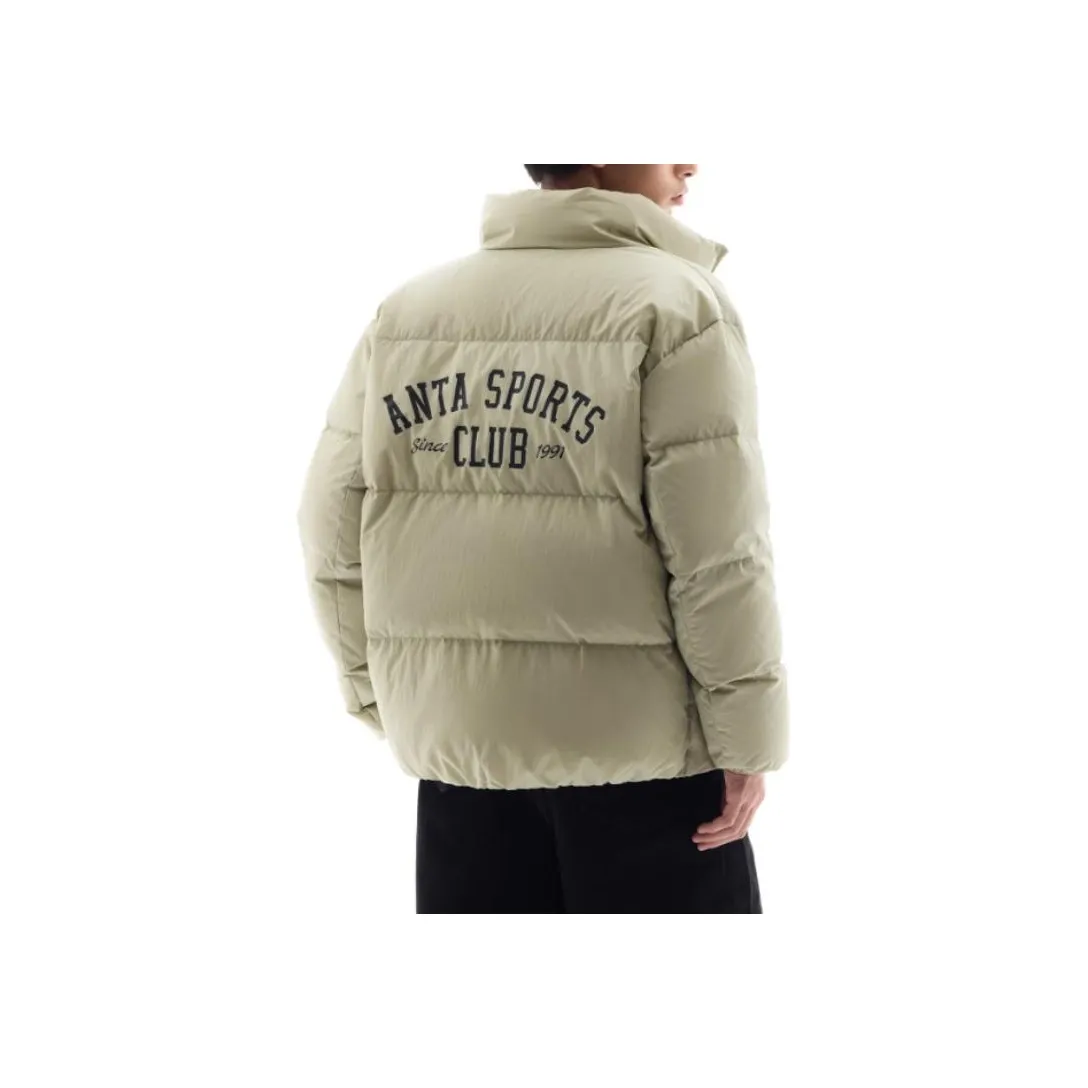 Anta Down Jacket Men's Long Turquoise