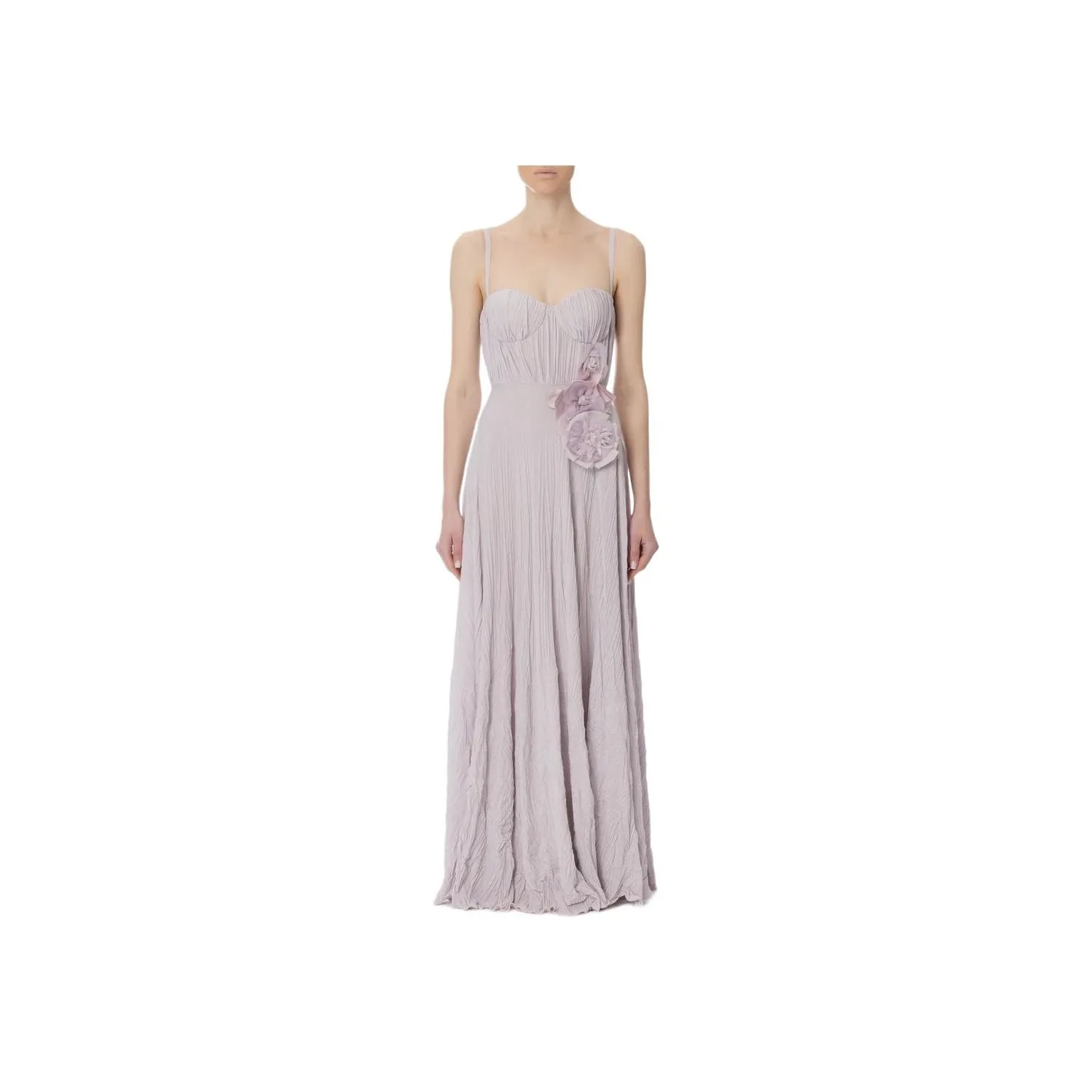 Elisabetta Franchi Embroidered Flower Red Carpet Dress