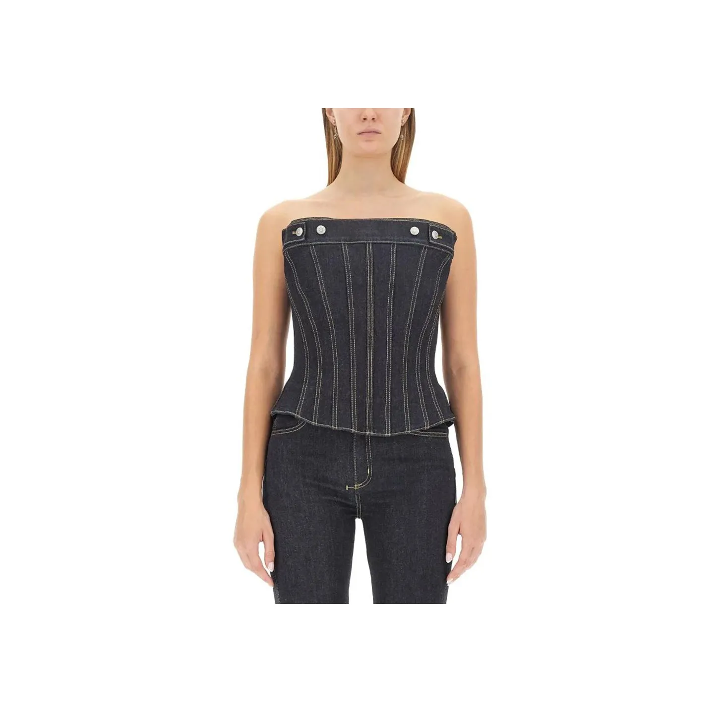 Alexander McQueen Strapless Bustier Top