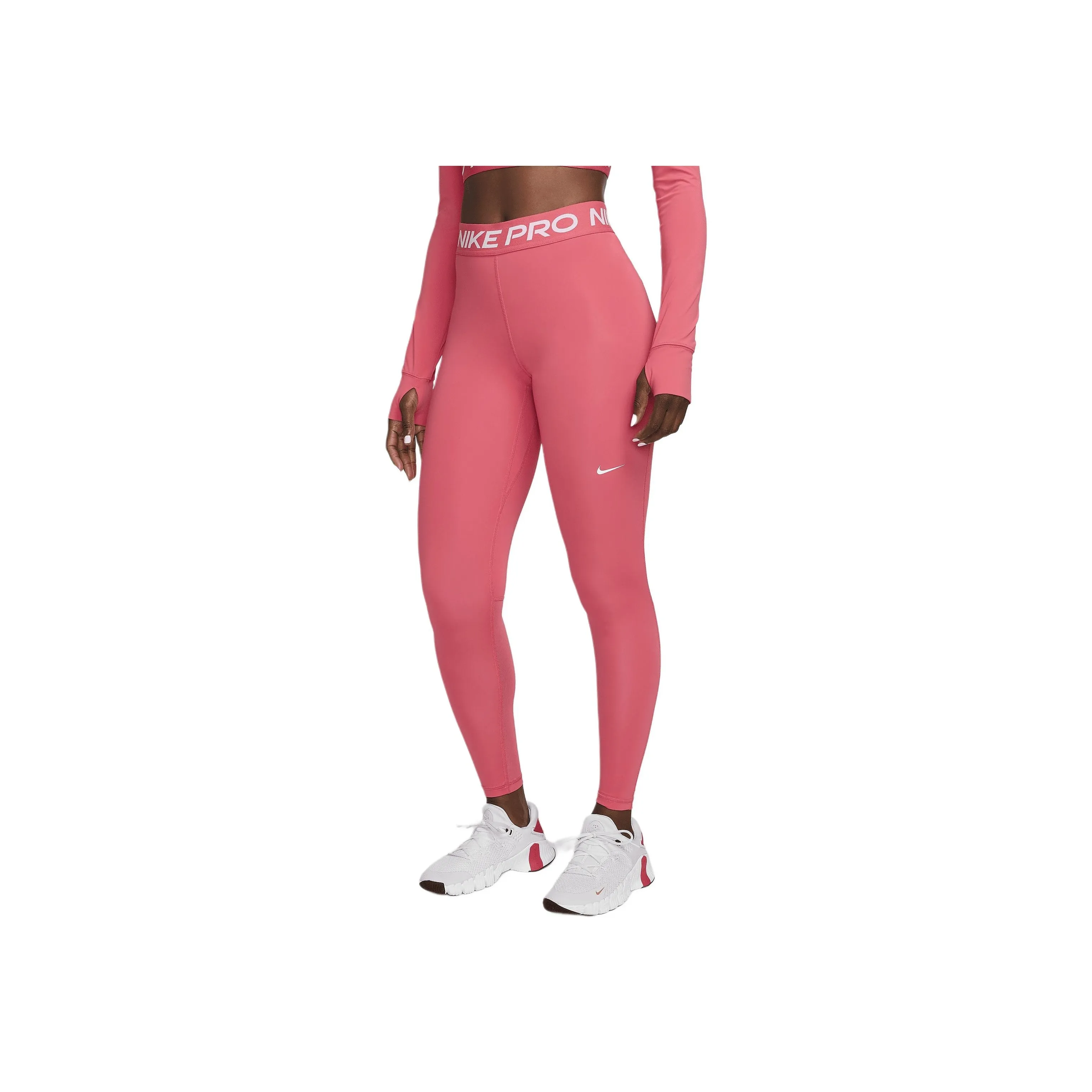 Nike Pro Women's Mid Rise Mesh Paneled Leggings