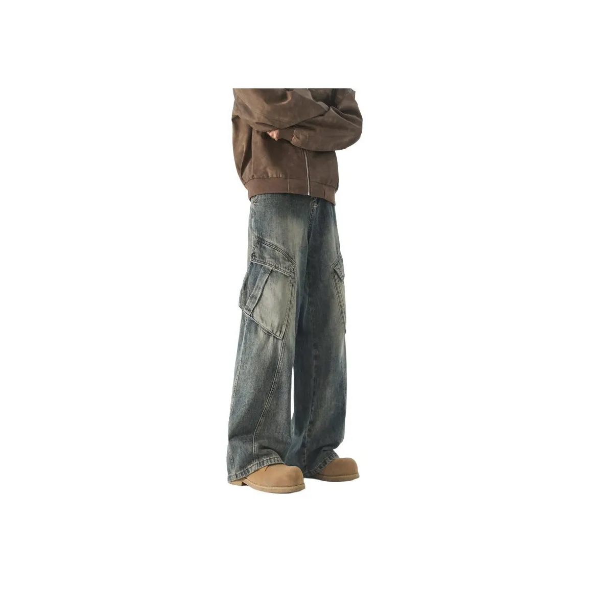 DOFERNERY Jeans Unisex Vintage Blue