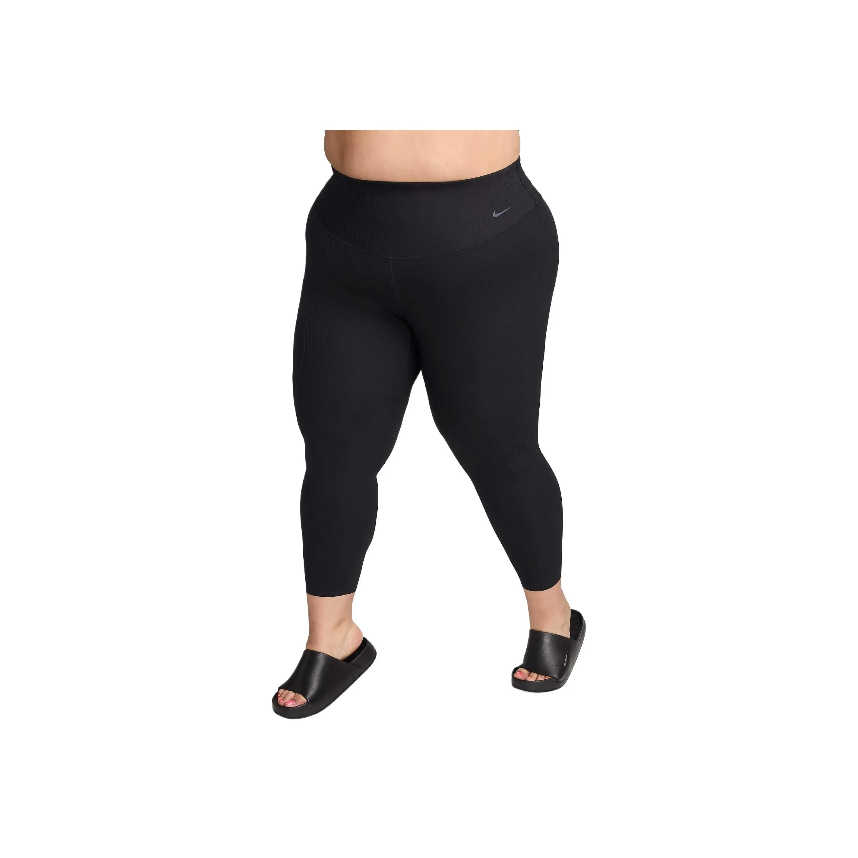 Nike Zenvy Rib Women's Gentle Support High Waisted 7/8 Leggings Plus Size