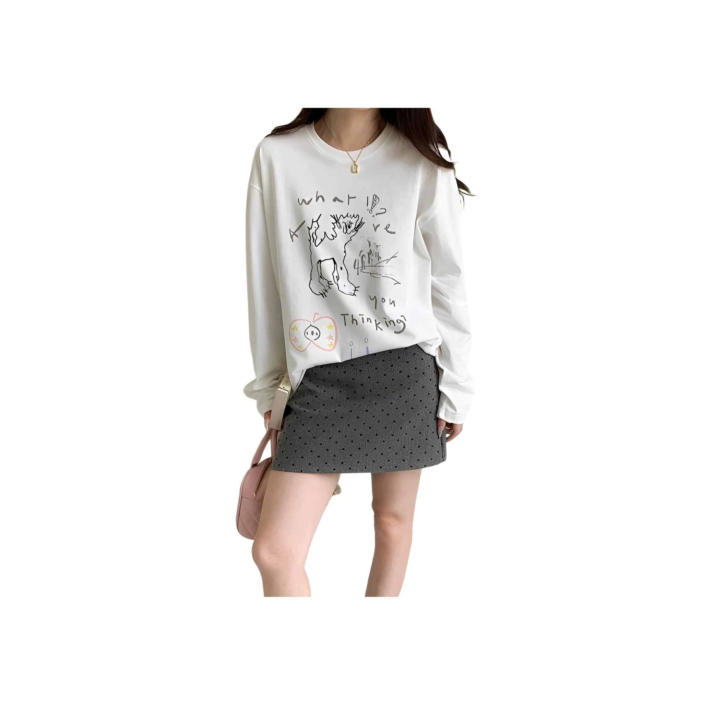 Hirono Journal Осенний Длинный Рукав Т Рубашка Женская