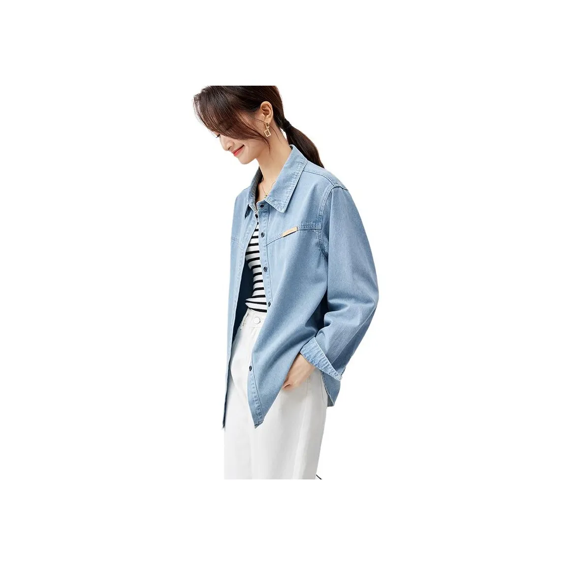 SENTUBILA Shirt Women's Denim Light Blue