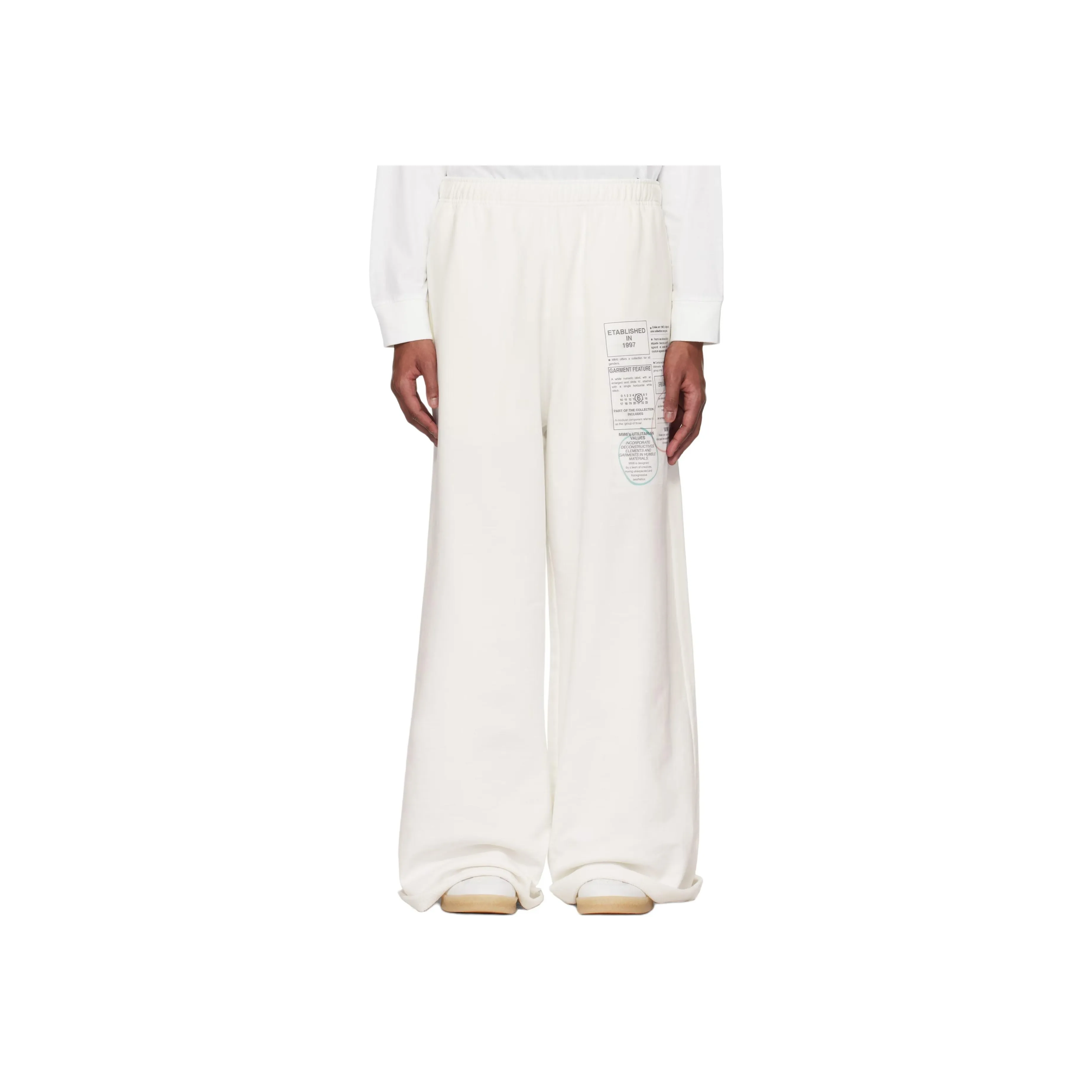 MM6 Maison Margiela Knitted Sweatpants Men's Ecru