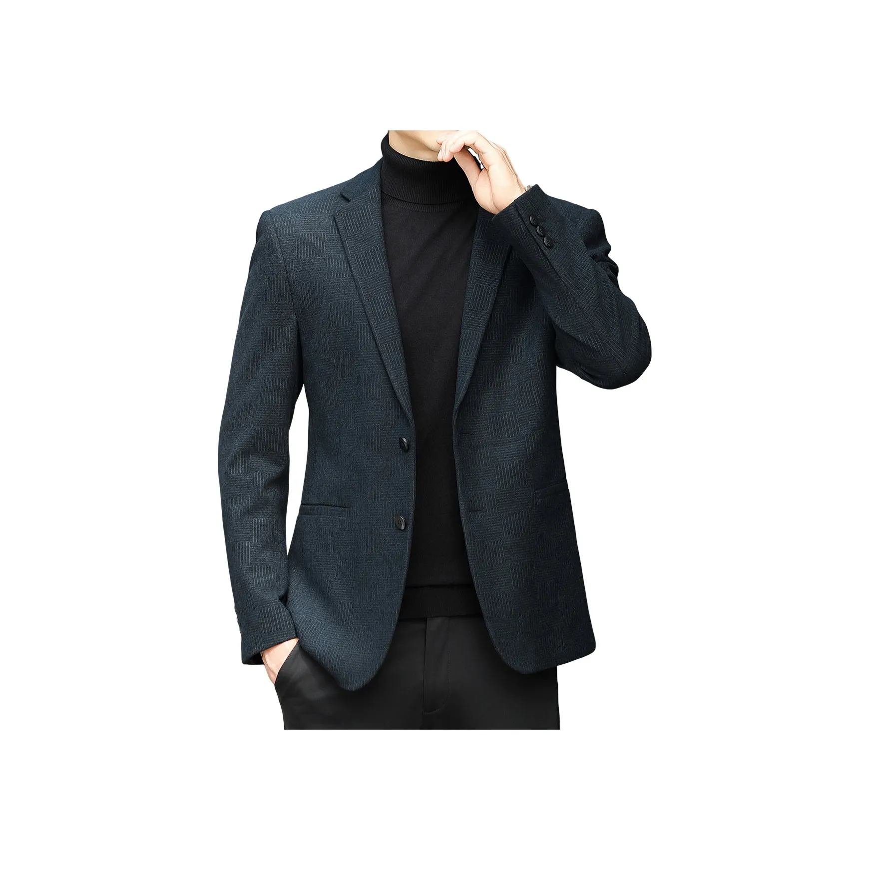 FORTEI Бизнес-костюм мужской темно-синий зеленый