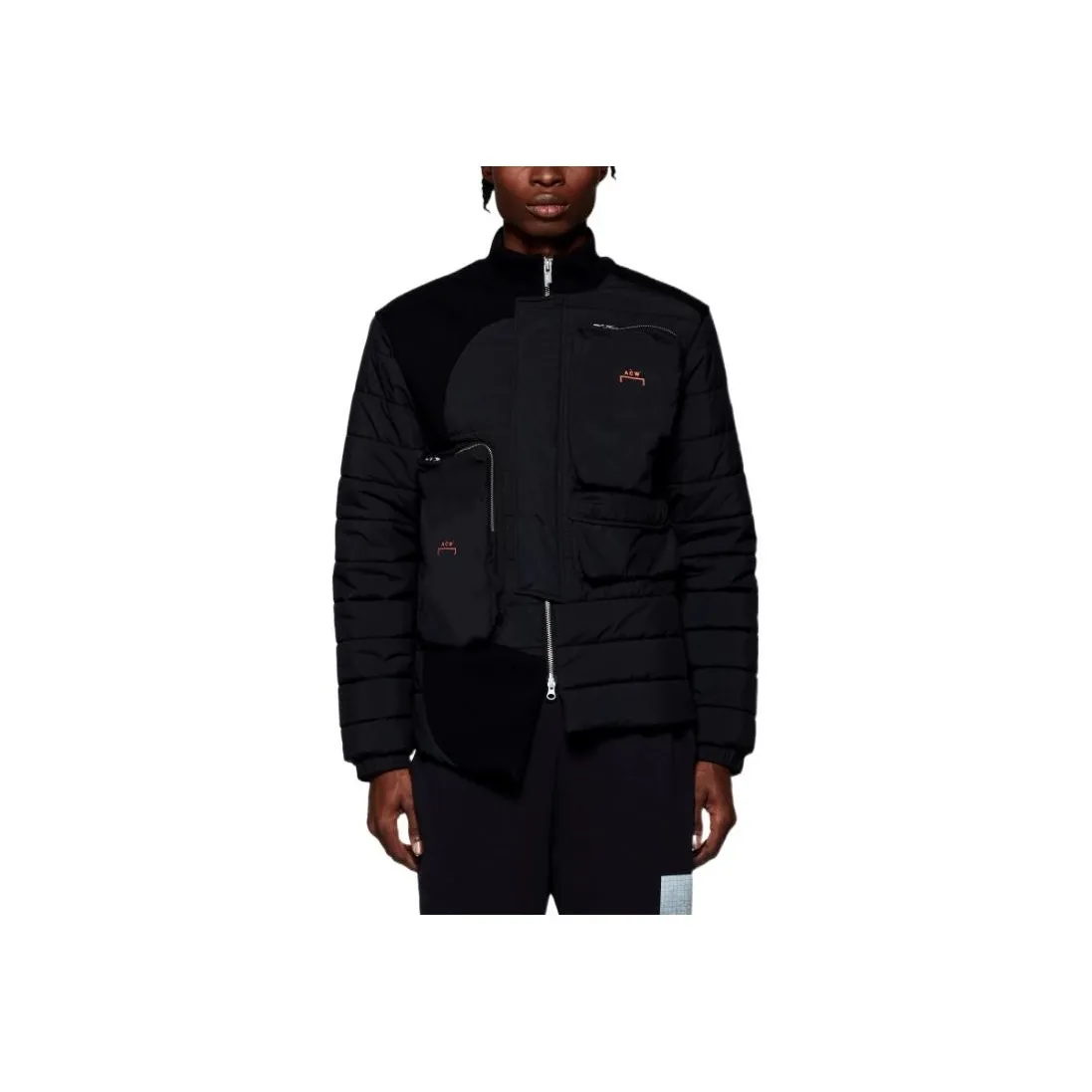 A COLD WALL* Logo print Asymmetric Padded Jacket