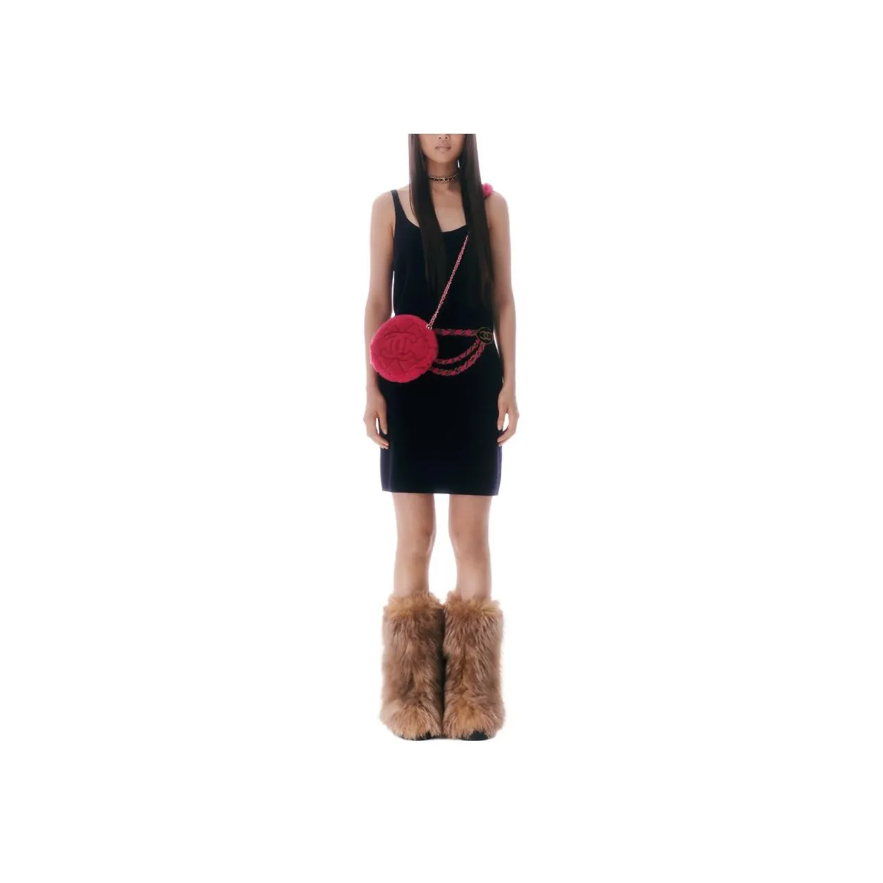 CHANEL 23N Sleeveless Dress Women's Marine Blue