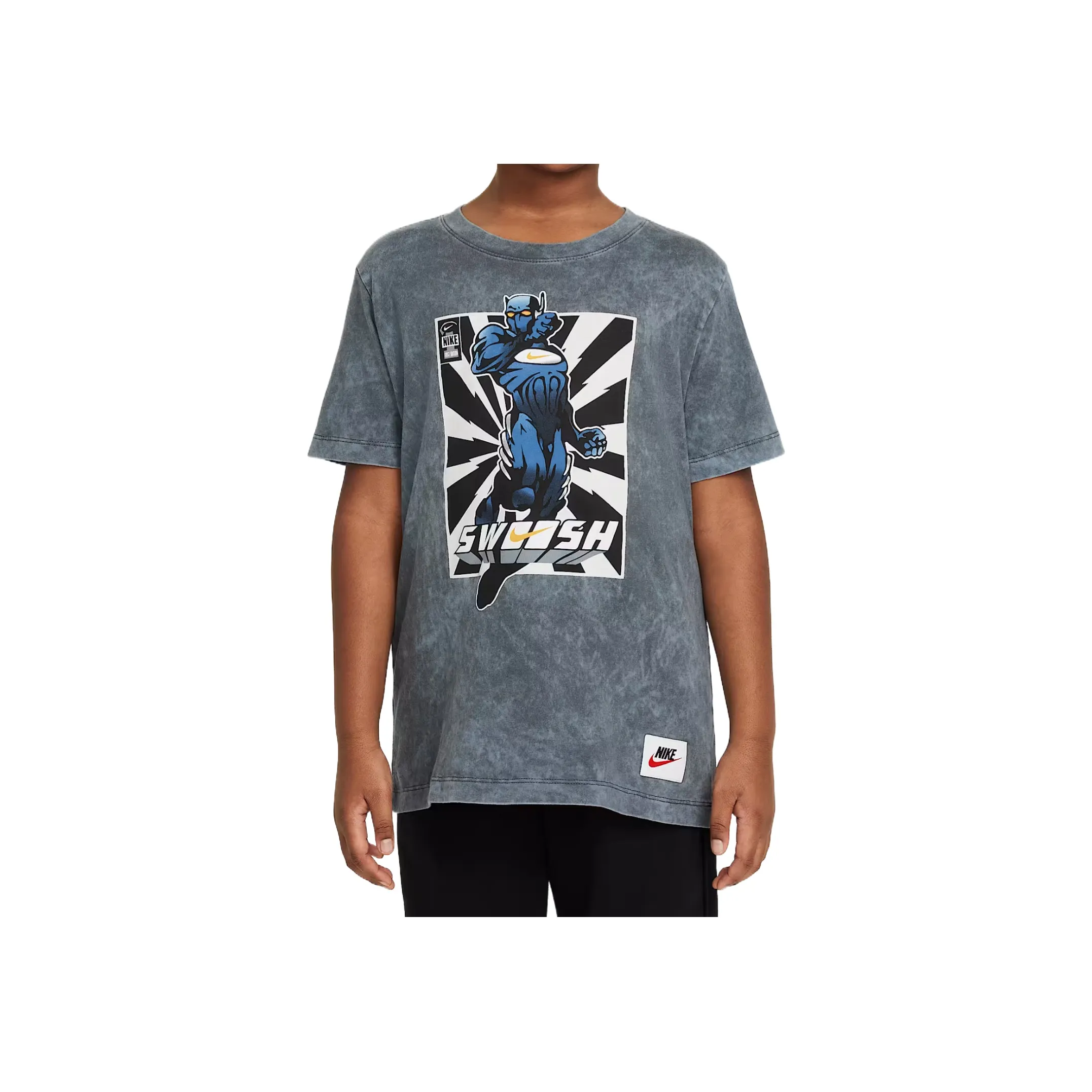 Nike Sportswear T-Shirt Swooshman Угольно-черный Подростки