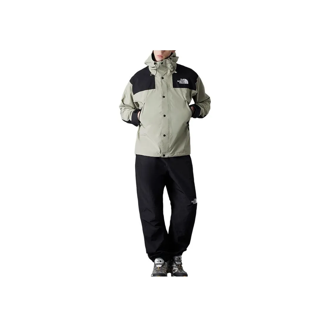 THE NORTH FACE UE Series Outdoor Hiking Waterproof And Breathable Rainproof Windproof Windbreaker Jacket Men's Gray