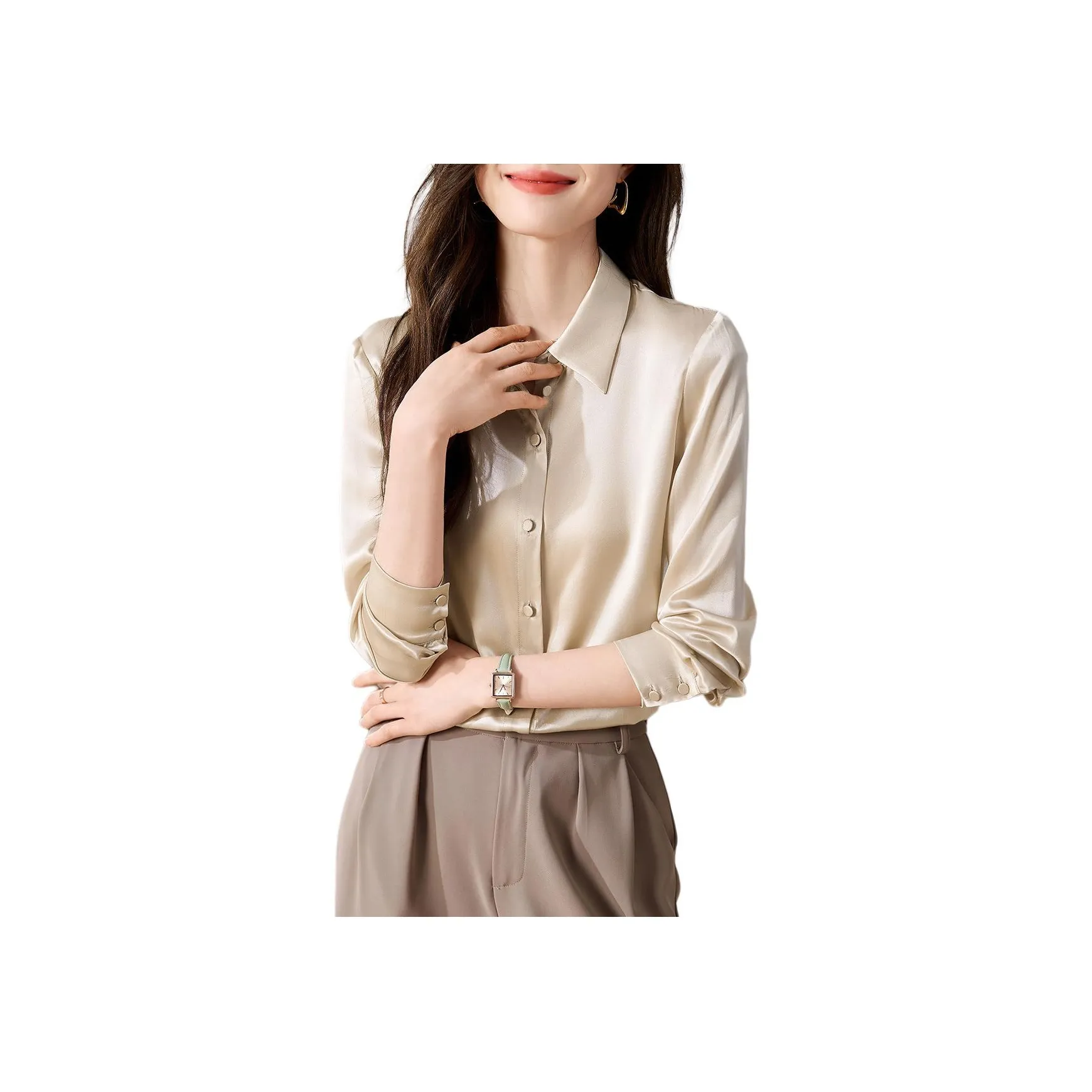 Mo Han Yi Mei Рубашка Женская Шампанское