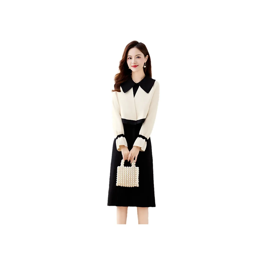 Pure Shimane Длинное платье с длинными рукавами женское