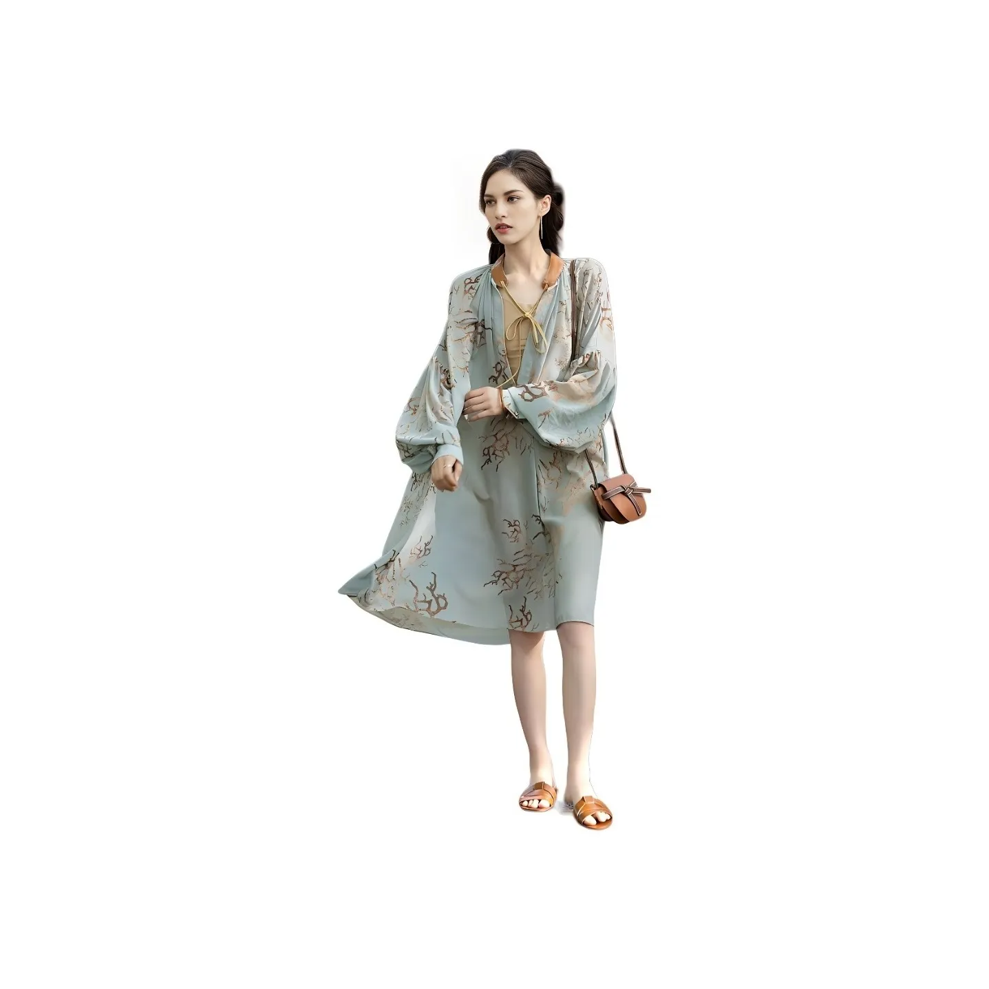 【dme】 Long Sleeved Dress Women's