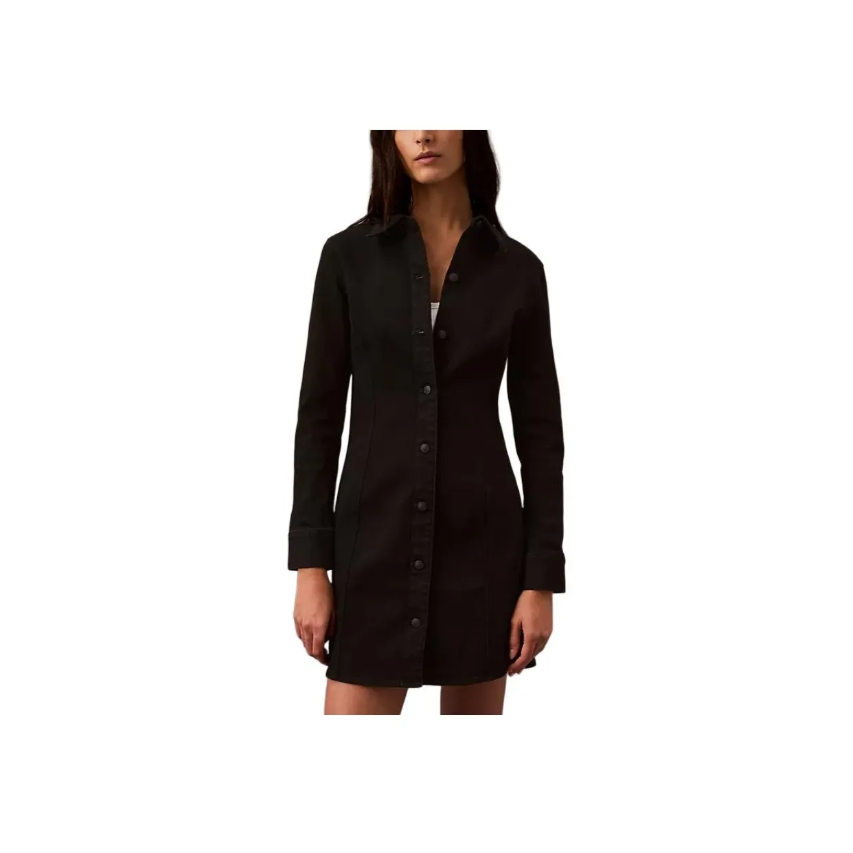 CALVIN KLEIN Long Sleeved Dresses Women's Black