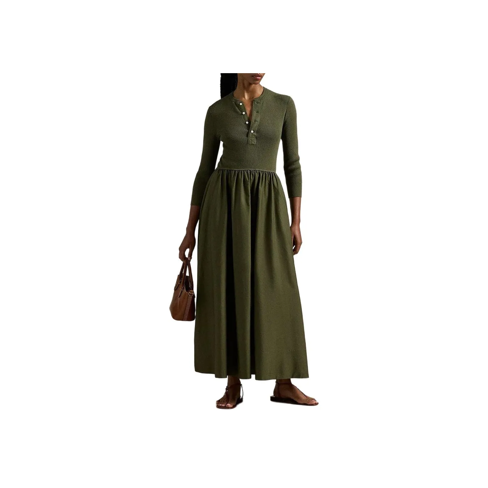 Polo Ralph Lauren Henley Bodice Maxi Dress