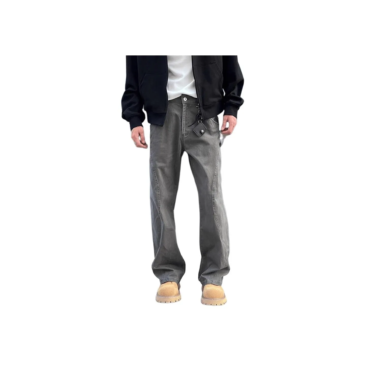 DAFK Casual Pants Men's Gray Recommended By The Main Designer
