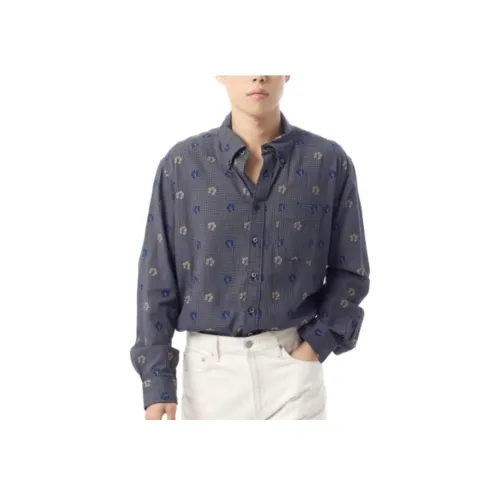 ENGINEERED GARMENTS Морской синий Мужские Рубашки
