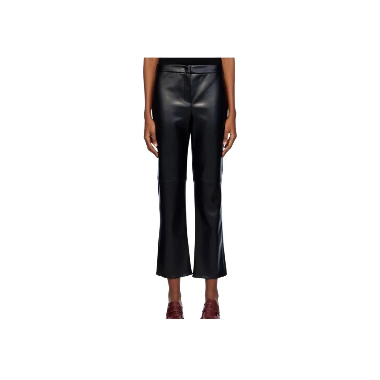MaxMara Leather Pants Women's Black
