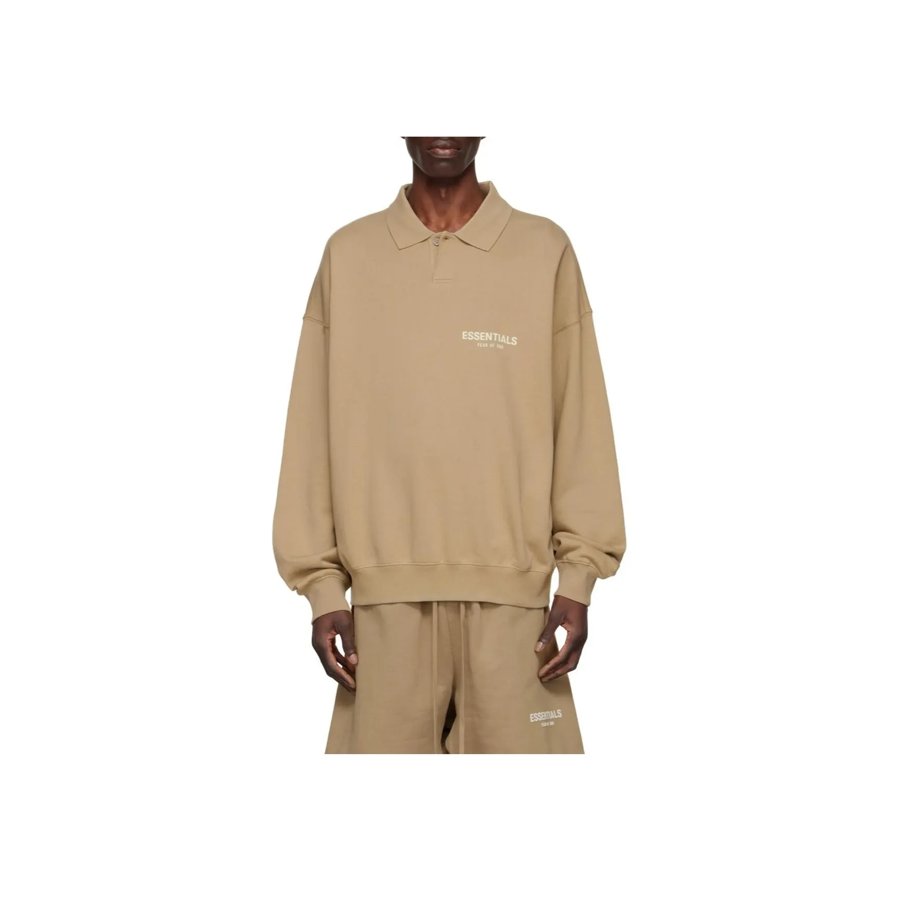 Fear Of God Essentials Logo Patch Velour Shorts