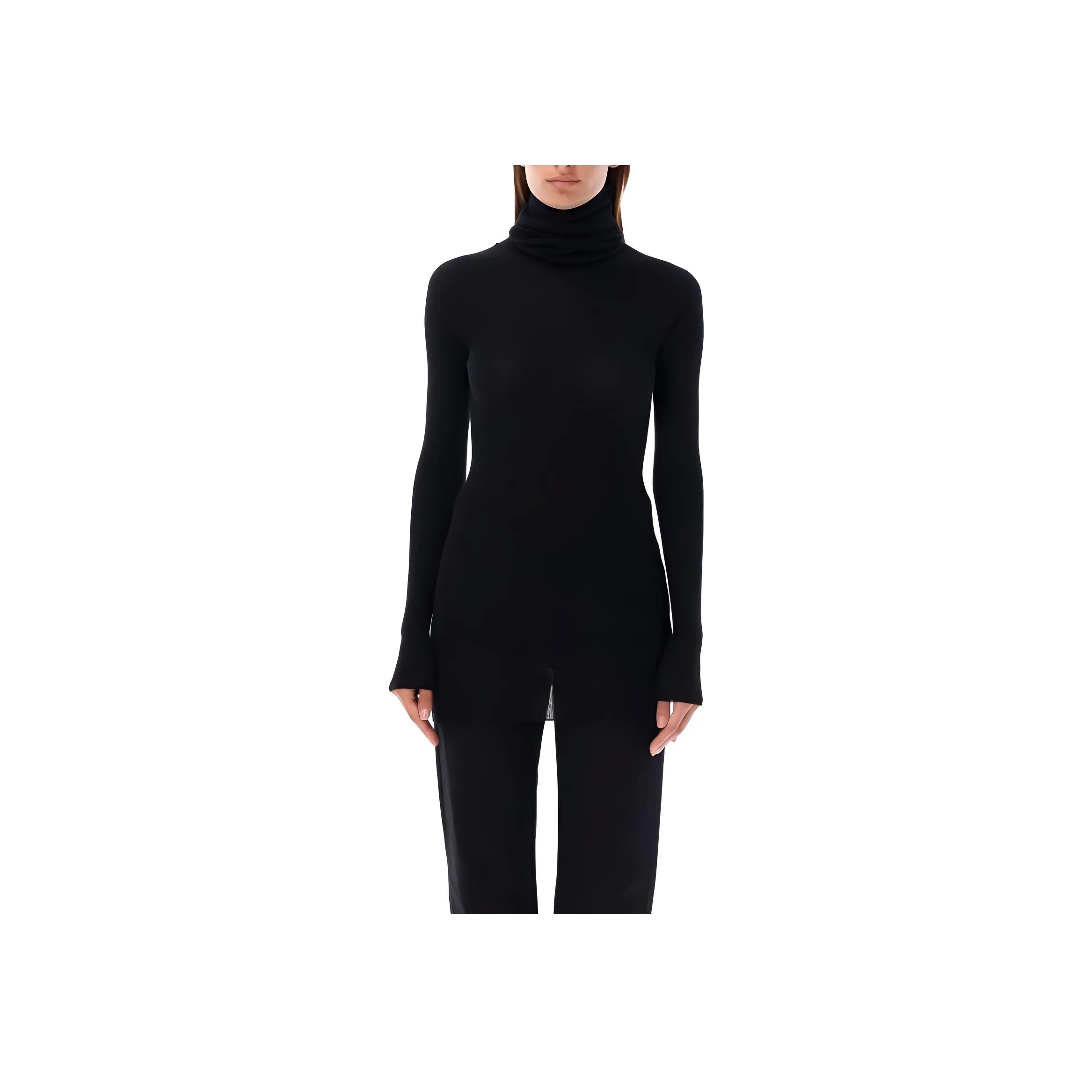 RICK OWENS Ribbed Tube Turtleneck Jumper