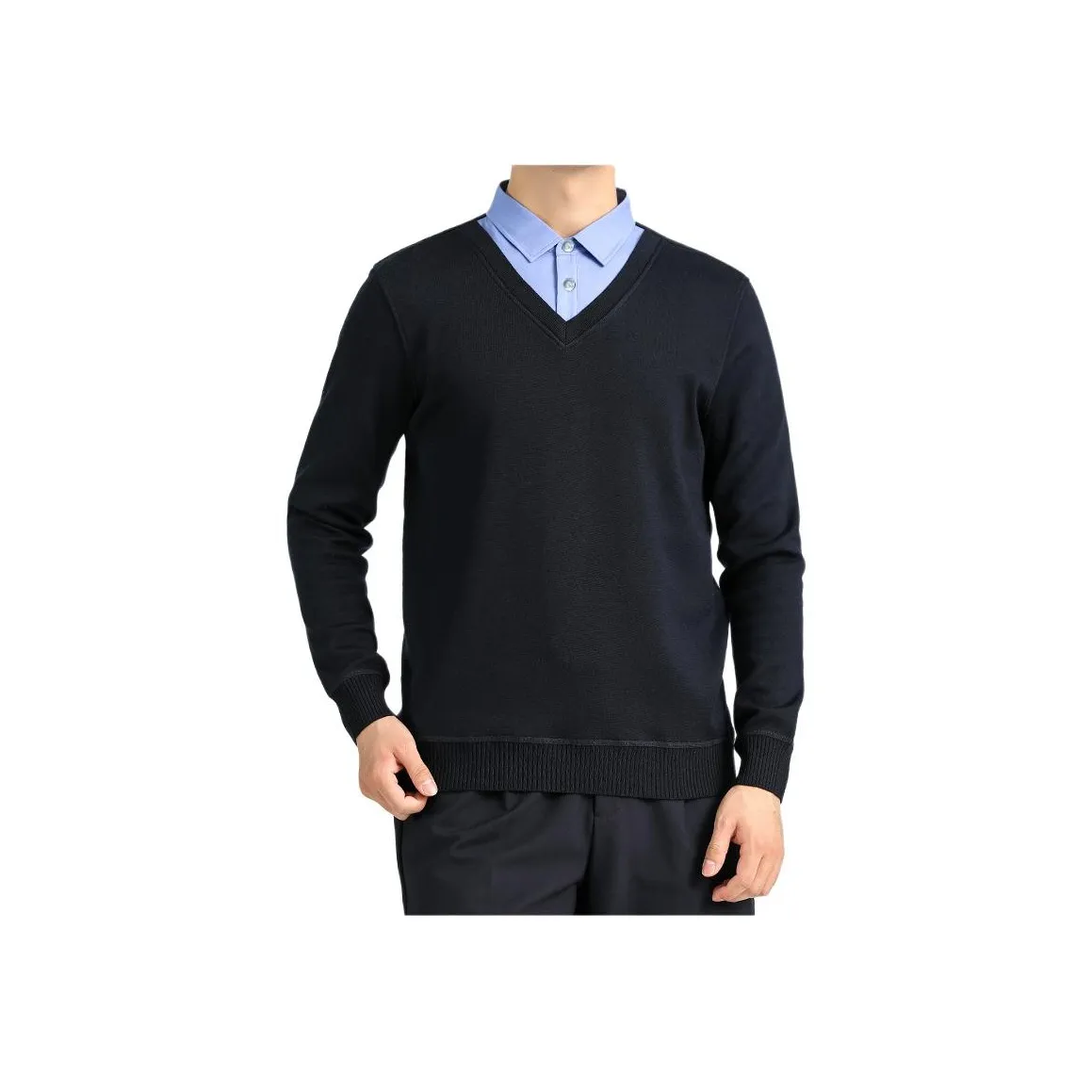 Shu Family Sweater Men's Navy Blue