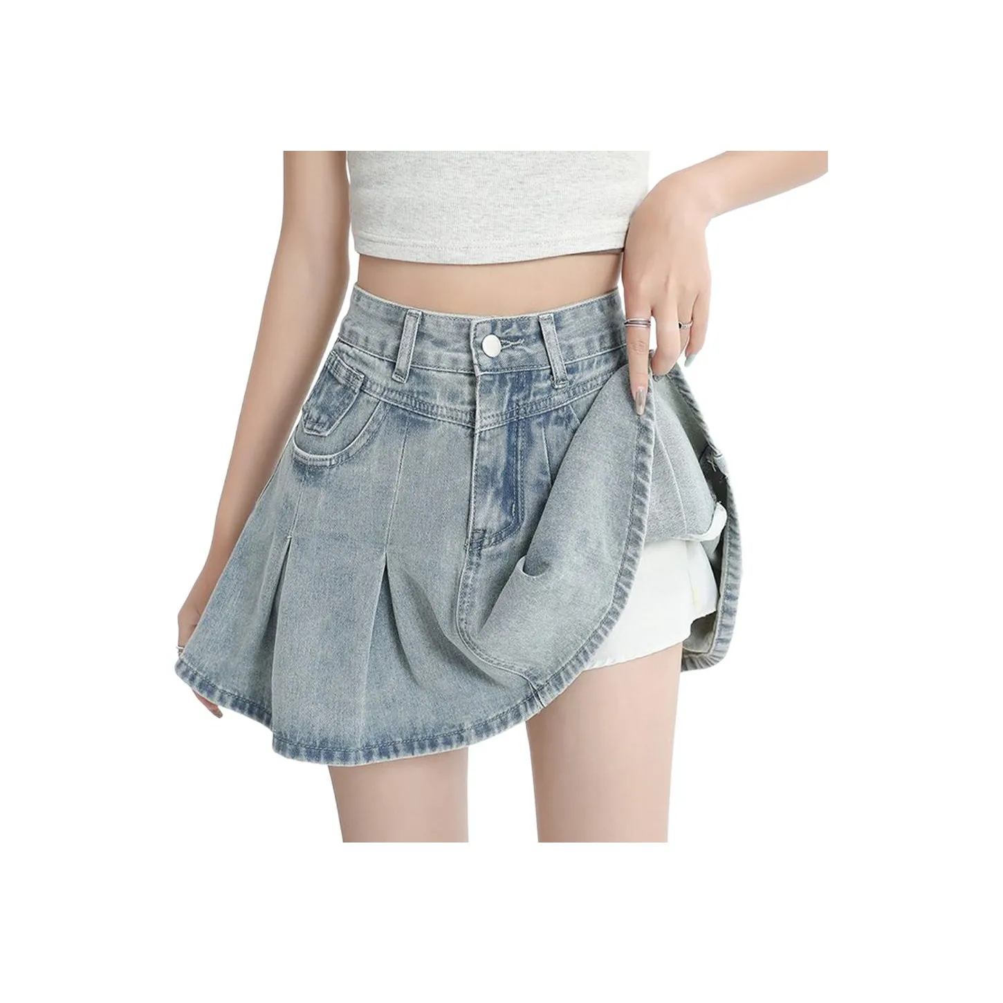 KULAIYA Джинсовые короткие юбки Женские