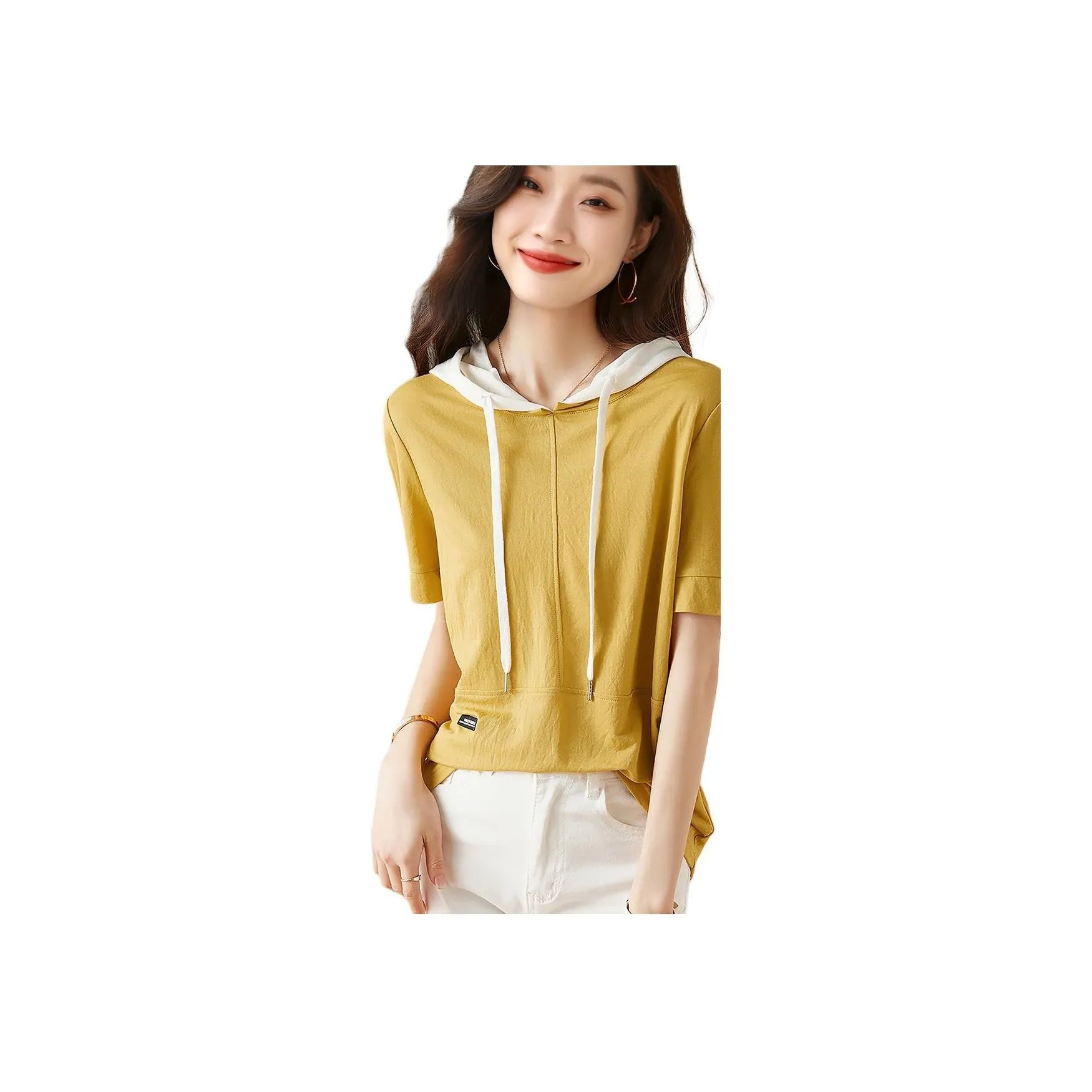 Mo Han Yi Mei T Shirt Women's Yellow & White