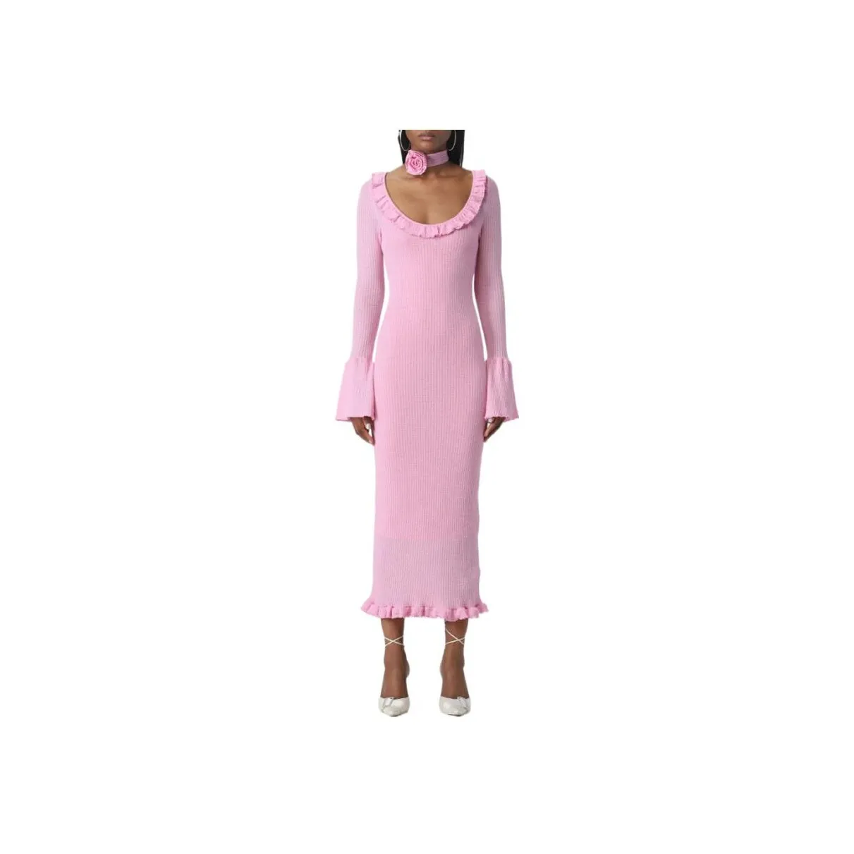 Blumarine Knit Long Skirts Women's Pink