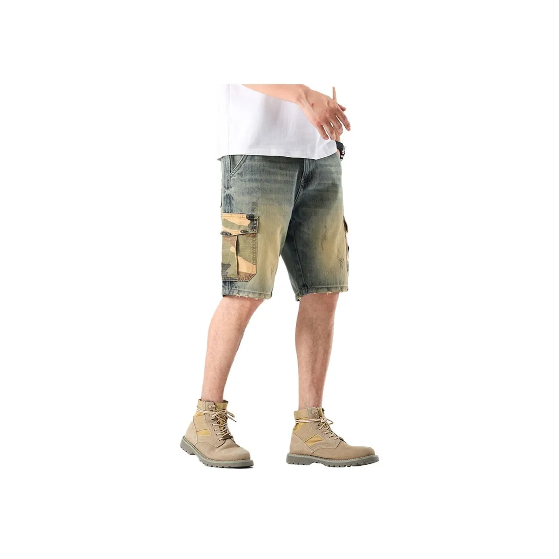 JEEP 2024 Summer Джинсовые шорты Унисекс Камуфляж