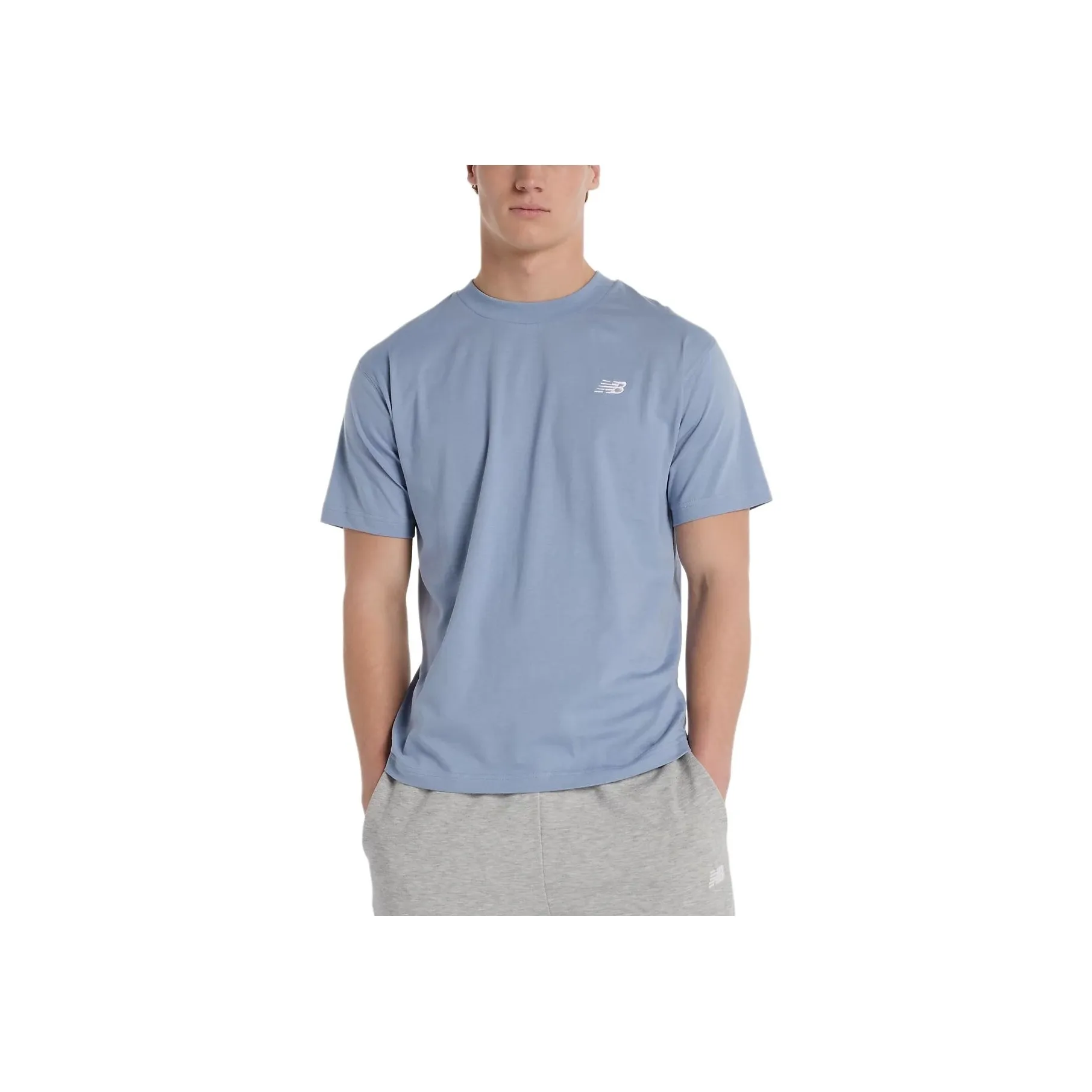 New Balance совместный бренд Sport Essentials хлопок T-рубашка T-рубашка мужская синяя