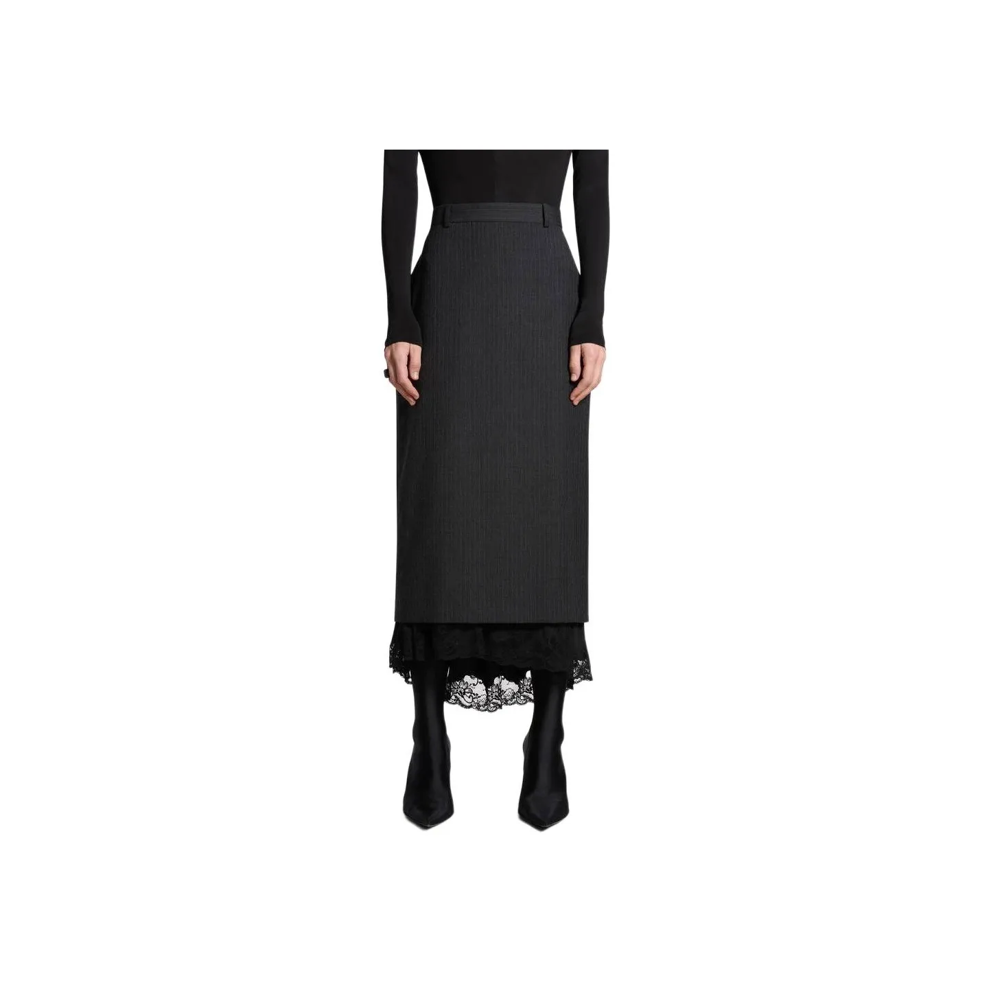 Balenciaga Lingerie Skirt 'Anthracite/Black'