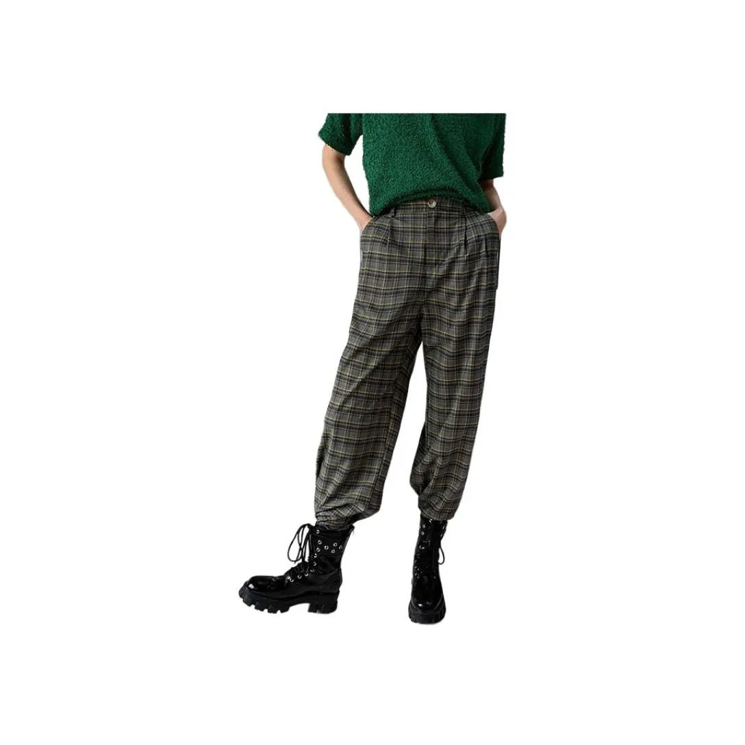 NANING9 Повседневные брюки Женские Синие Зеленые