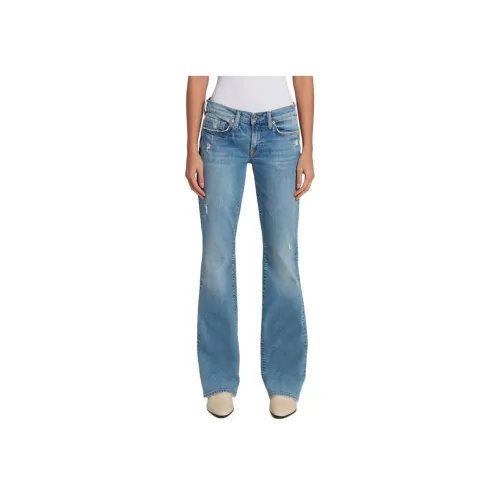 SEVEN FOR ALL MANKIND Женские джинсы синего цвета