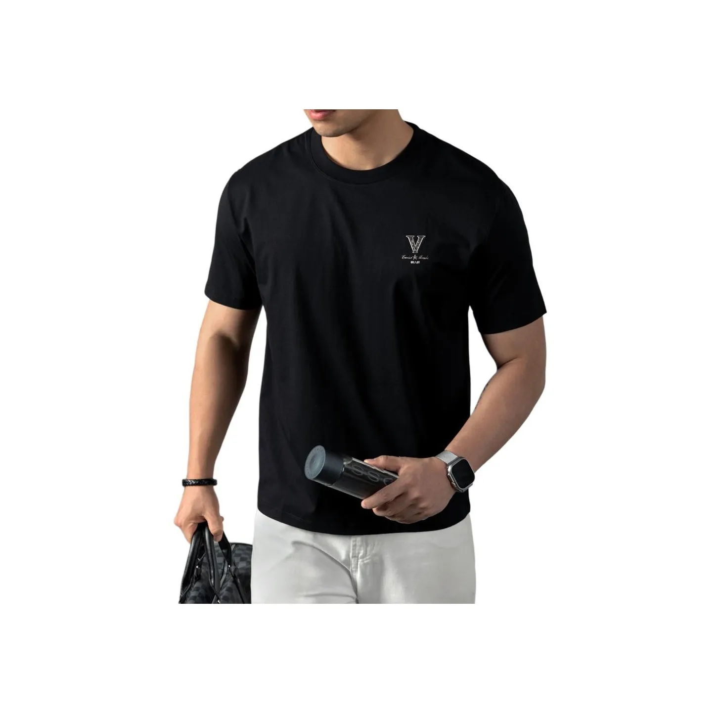 PERDONTOO Бамбуковое волокно Короткий рукав T-рубашки с высокими антибактериальными свойствами Мужской