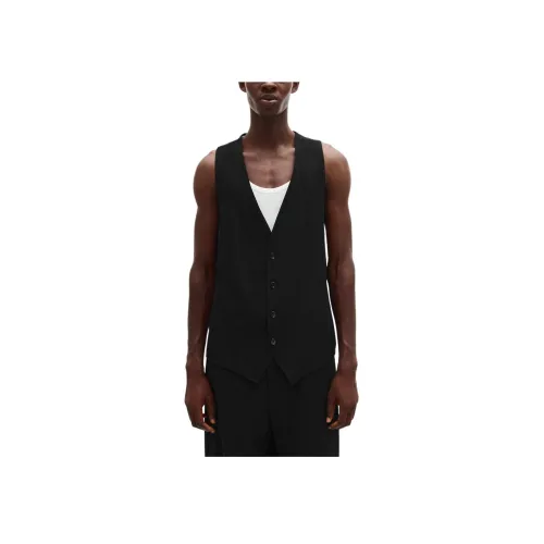 Ann Demeulemeester Черные Мужские Жилеты