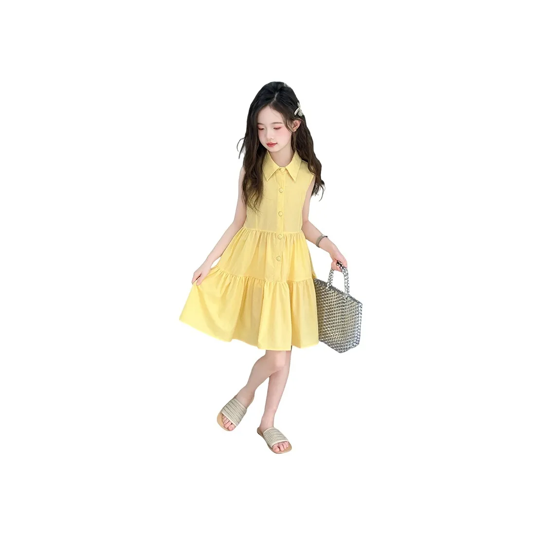 Calfitte Желтое Платье для школьного возраста