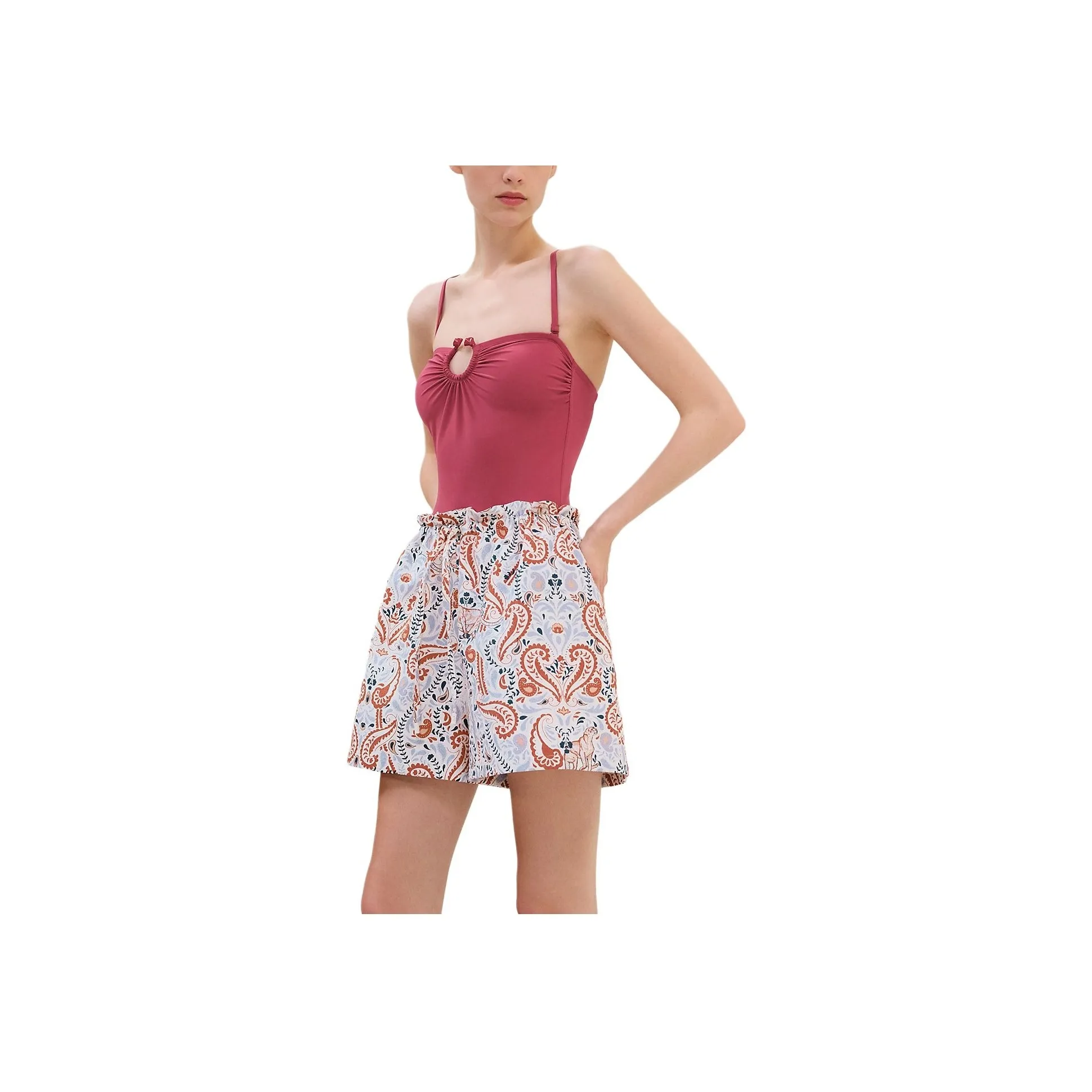 HERMES SS25 Beach Shorts Women's Salt White
