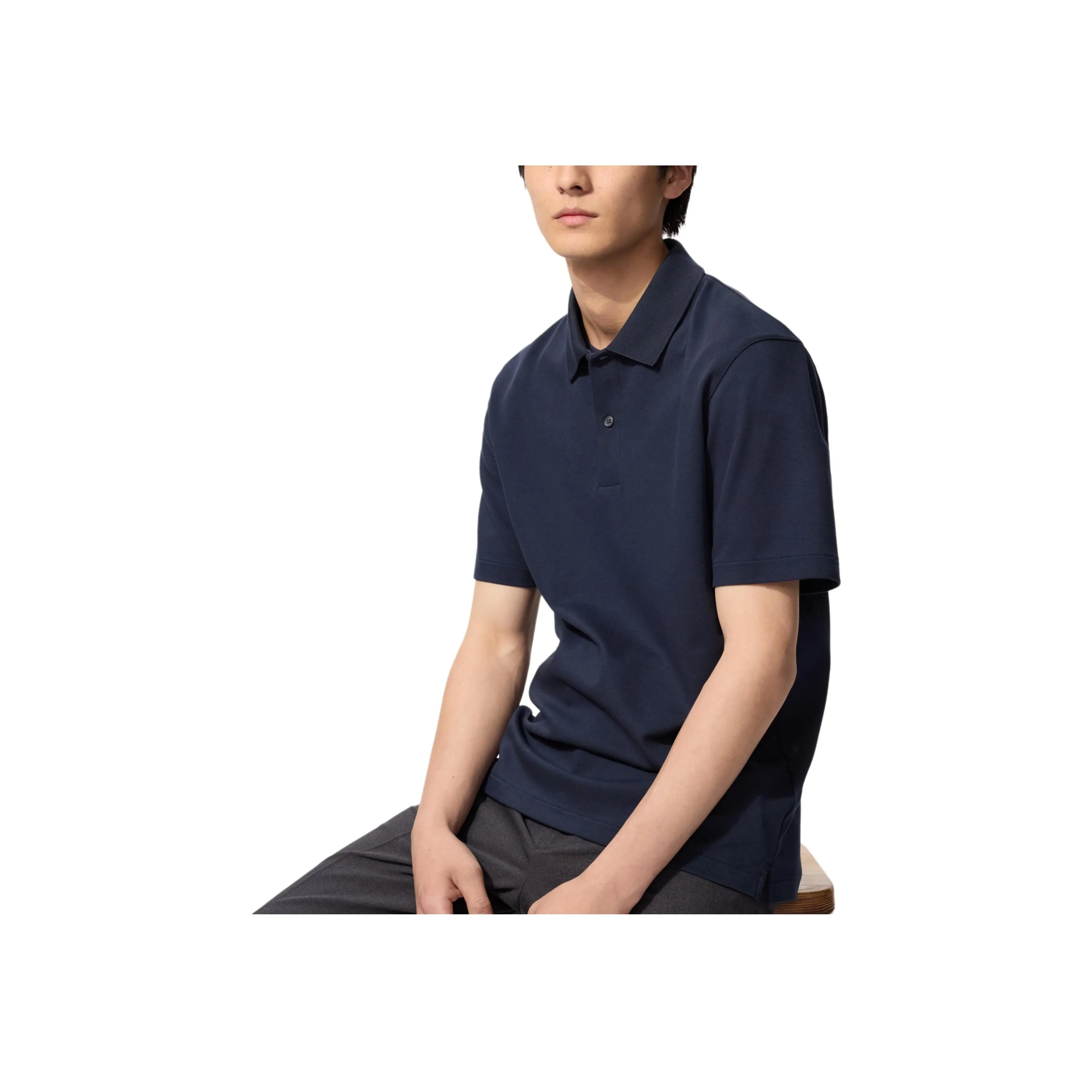 UNIQLO Поло Унисекс Темно-синий