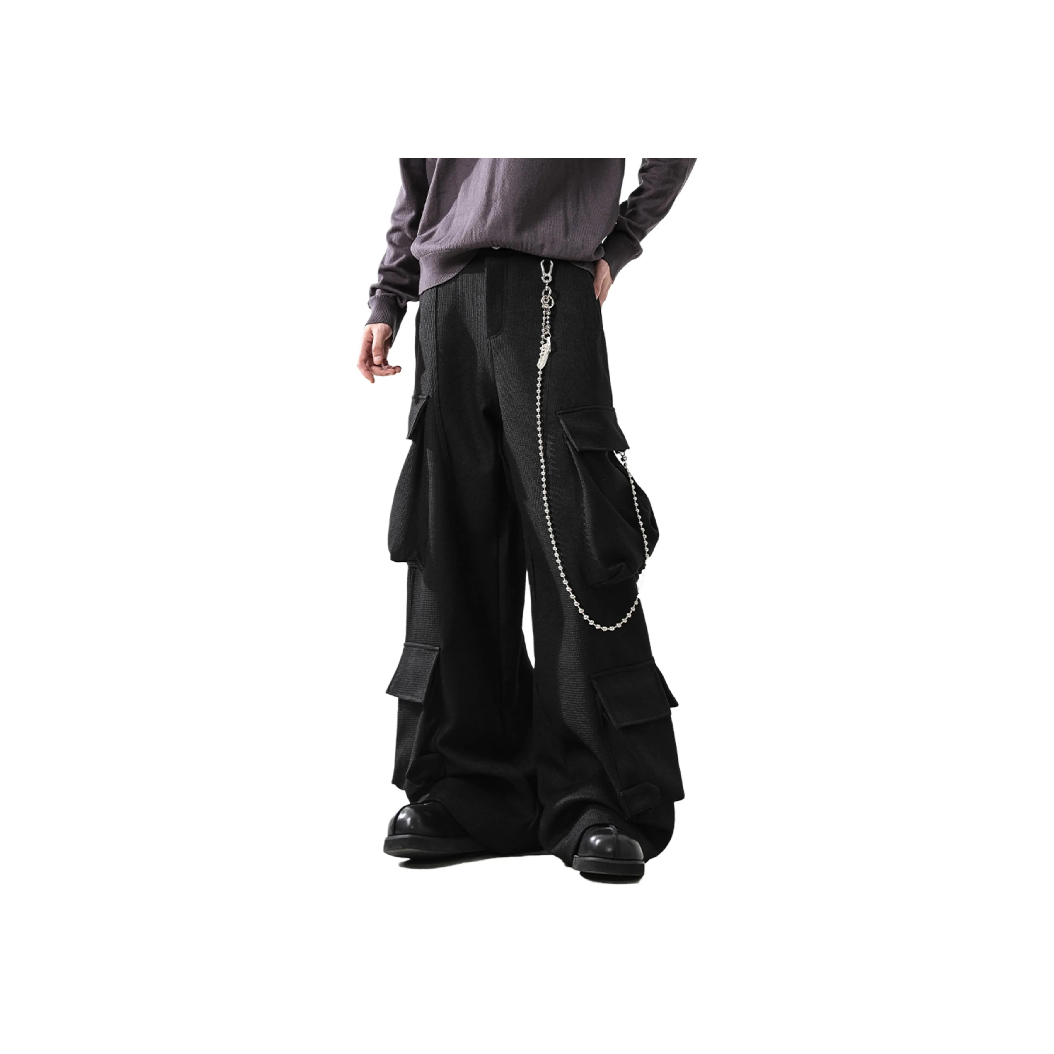 Imcrasy Черные унисекс брюки карго