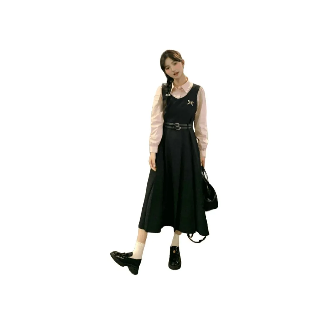 BVODE Длинное платье с длинными рукавами женское