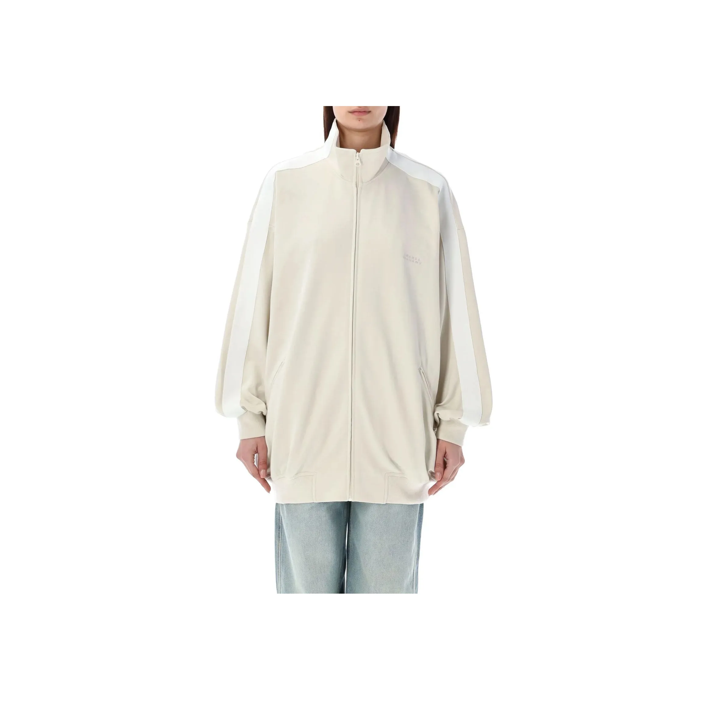 Isabel Marant Rejane Jersey Zipped Oversized Jacket