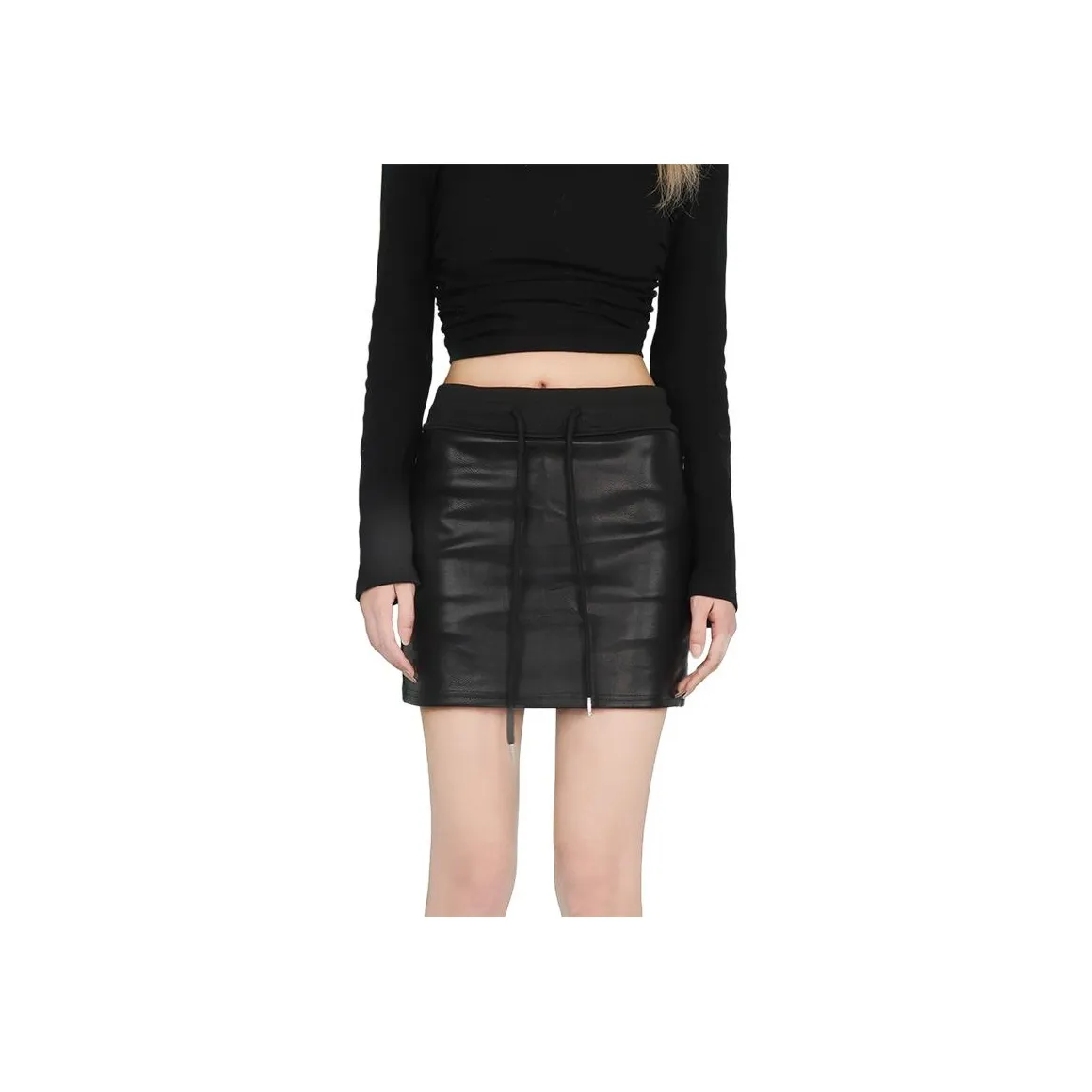 MPOX Кожаные короткие юбки для женщин