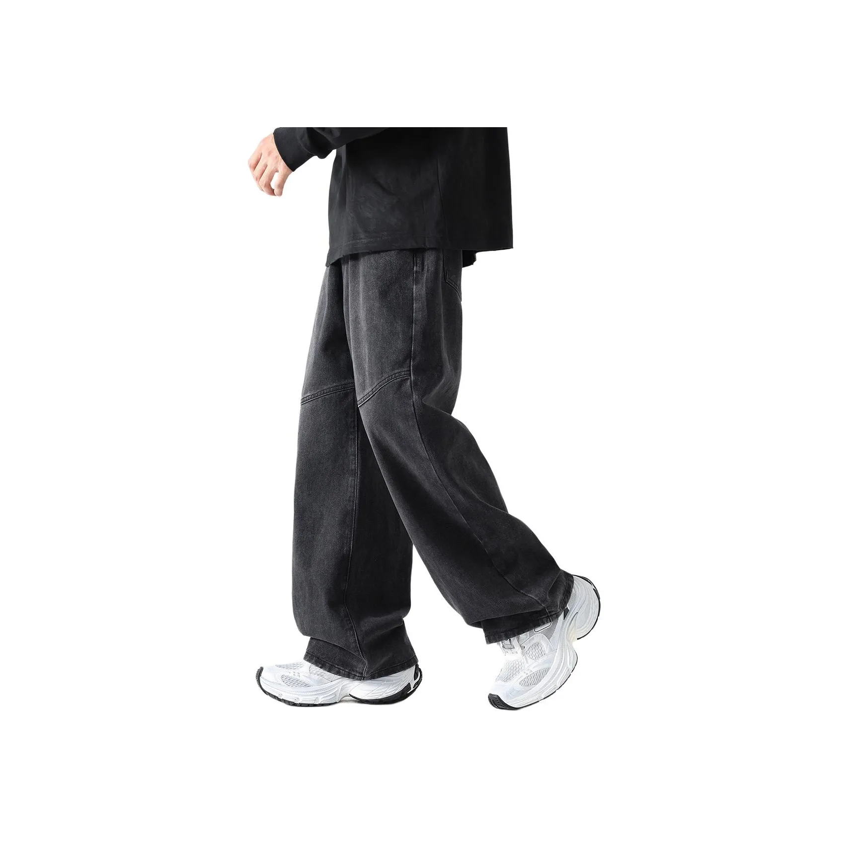 Tonlion Черные Унисекс Джинсы