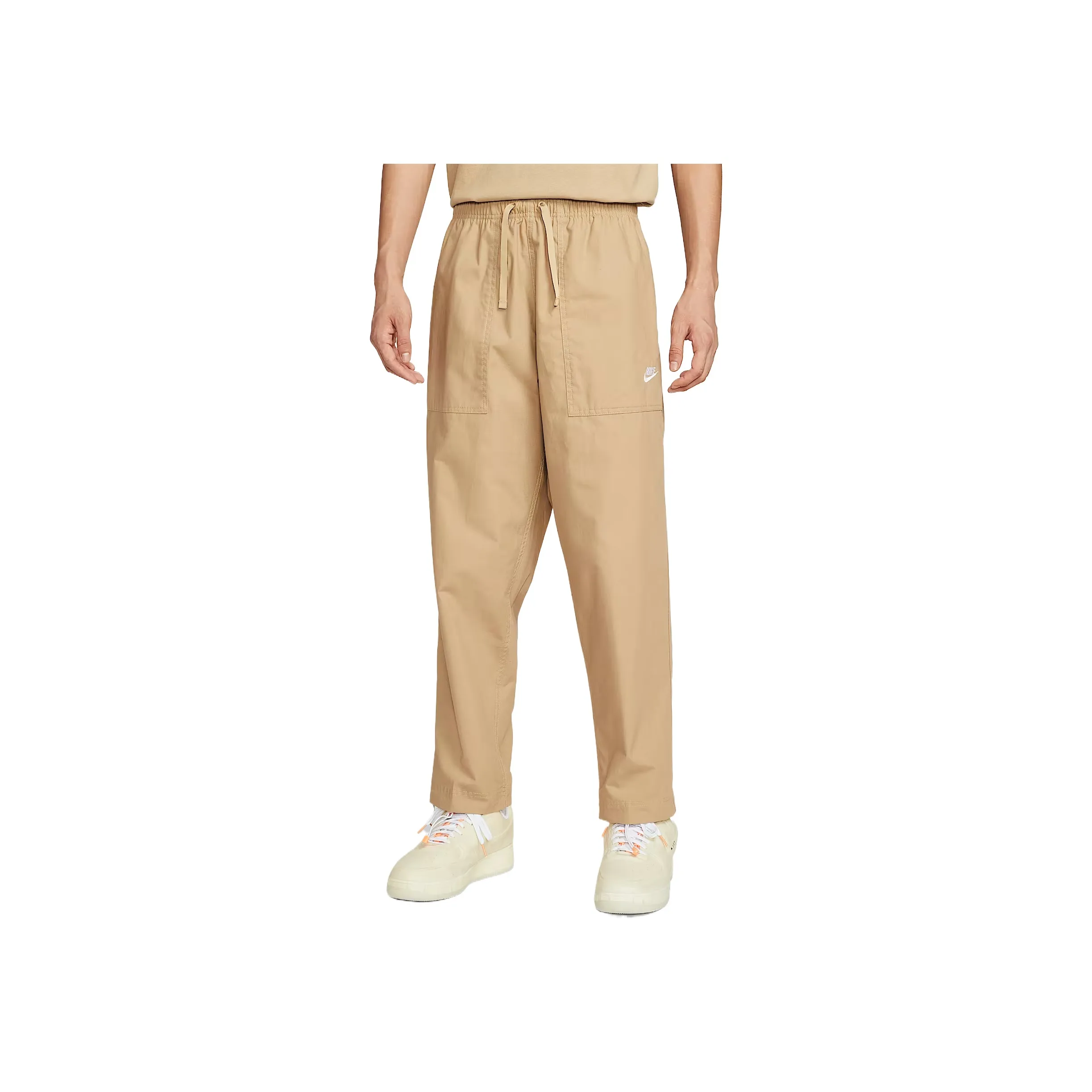 Nike Club Абрикосовый Чай Коричневый/Белый Мужские Повседневные Штаны