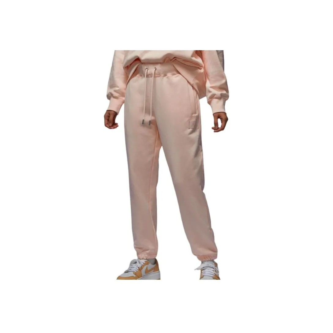 Jordan Flight Fleece FW24 Вязаные тренировочные брюки женские Ледяной гуавовый