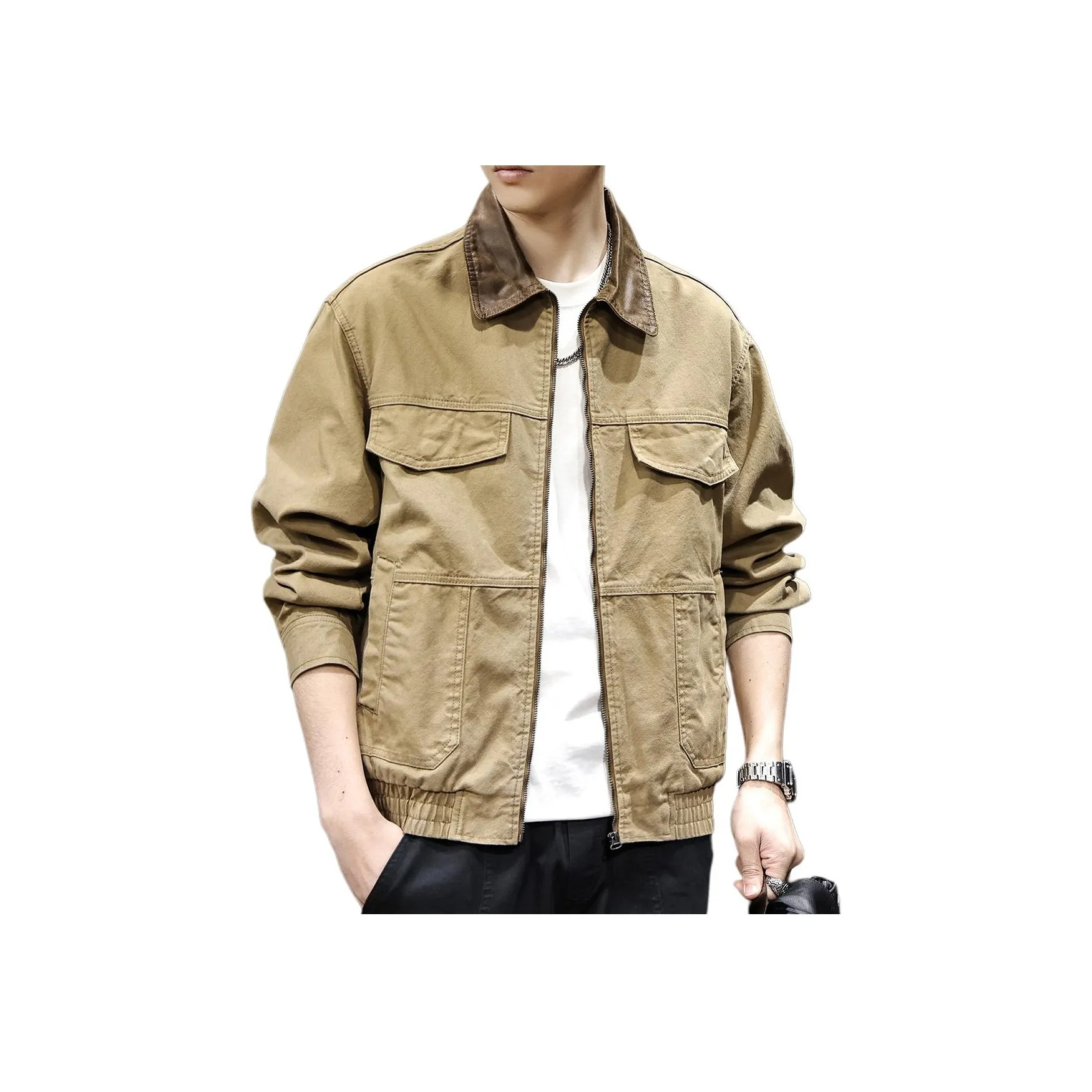 MR.MUDI Хаки Унисекс Джинсовые куртки