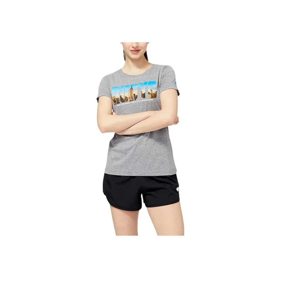 New Balance NYC Marathon T Shirts Women's Gray